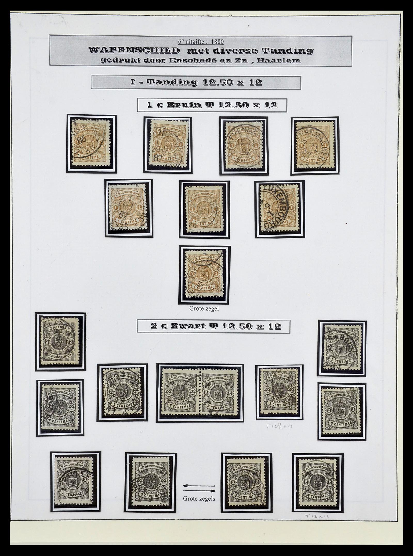 34653 025 - Postzegelverzameling 34653 Luxemburg 1859-1880.