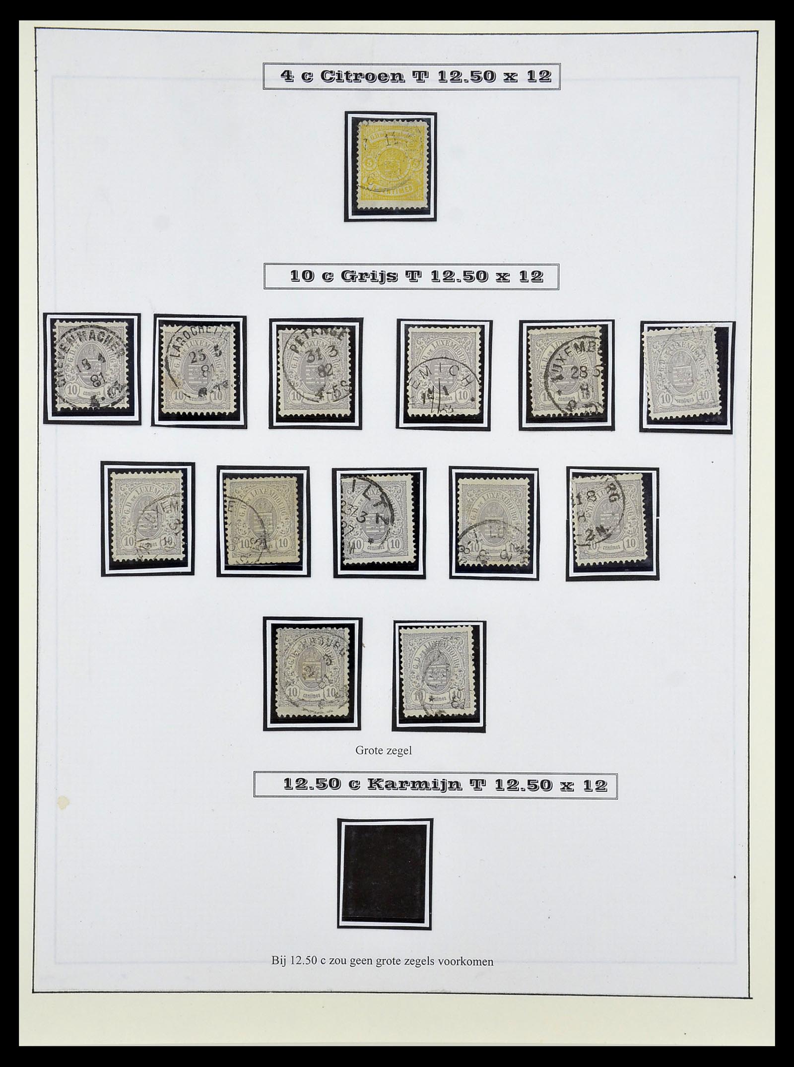 34653 026 - Postzegelverzameling 34653 Luxemburg 1859-1880.