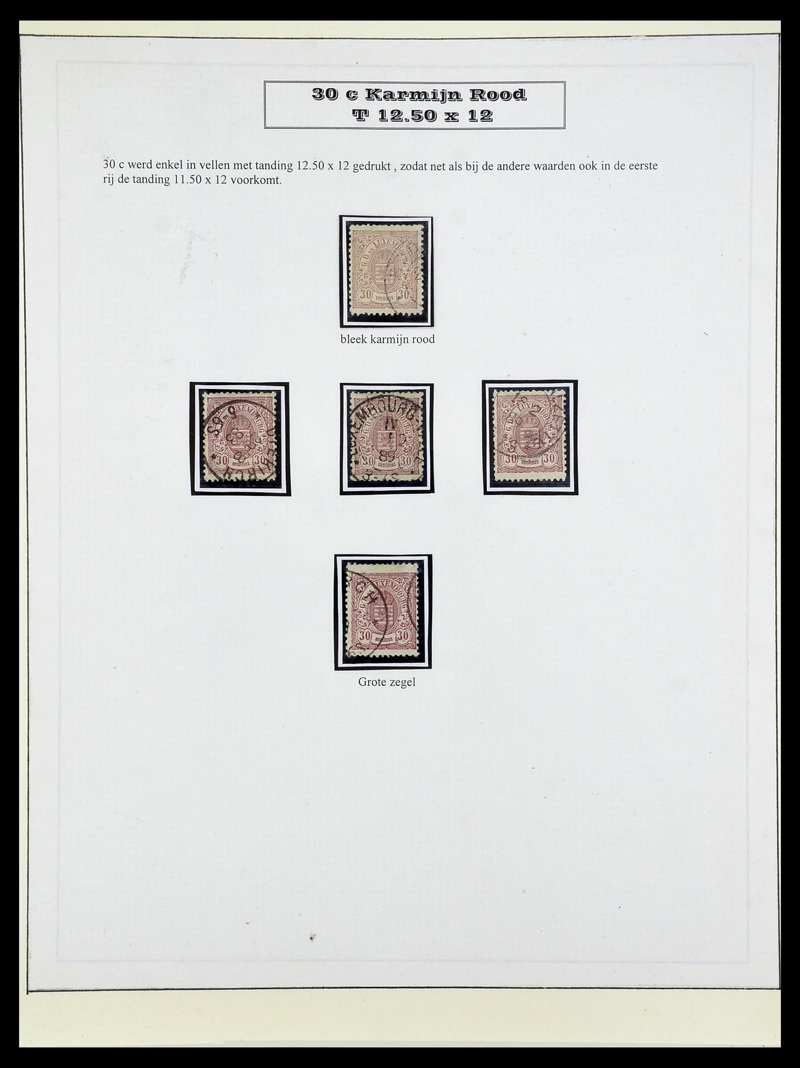 34653 028 - Postzegelverzameling 34653 Luxemburg 1859-1880.