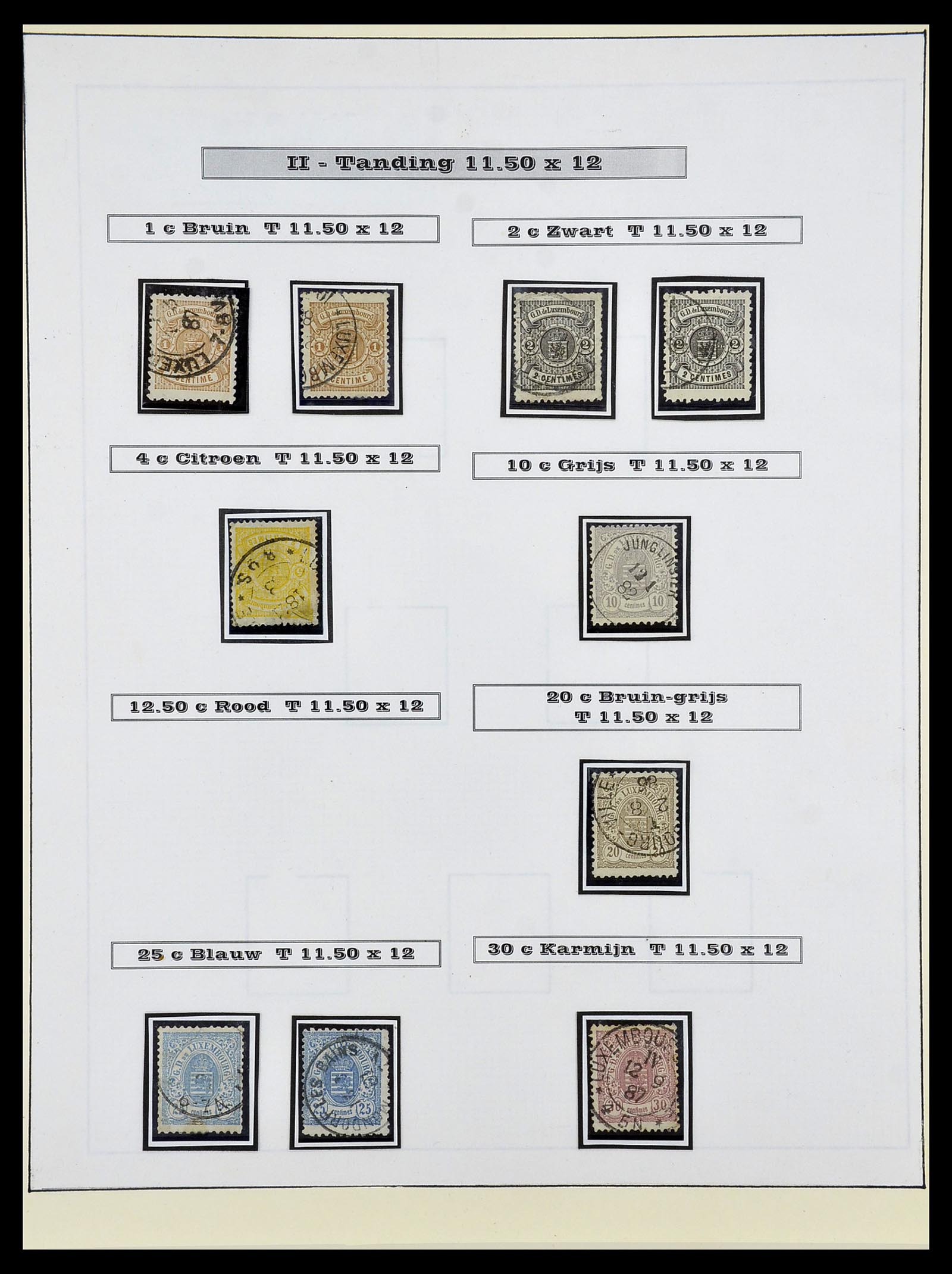 34653 029 - Postzegelverzameling 34653 Luxemburg 1859-1880.