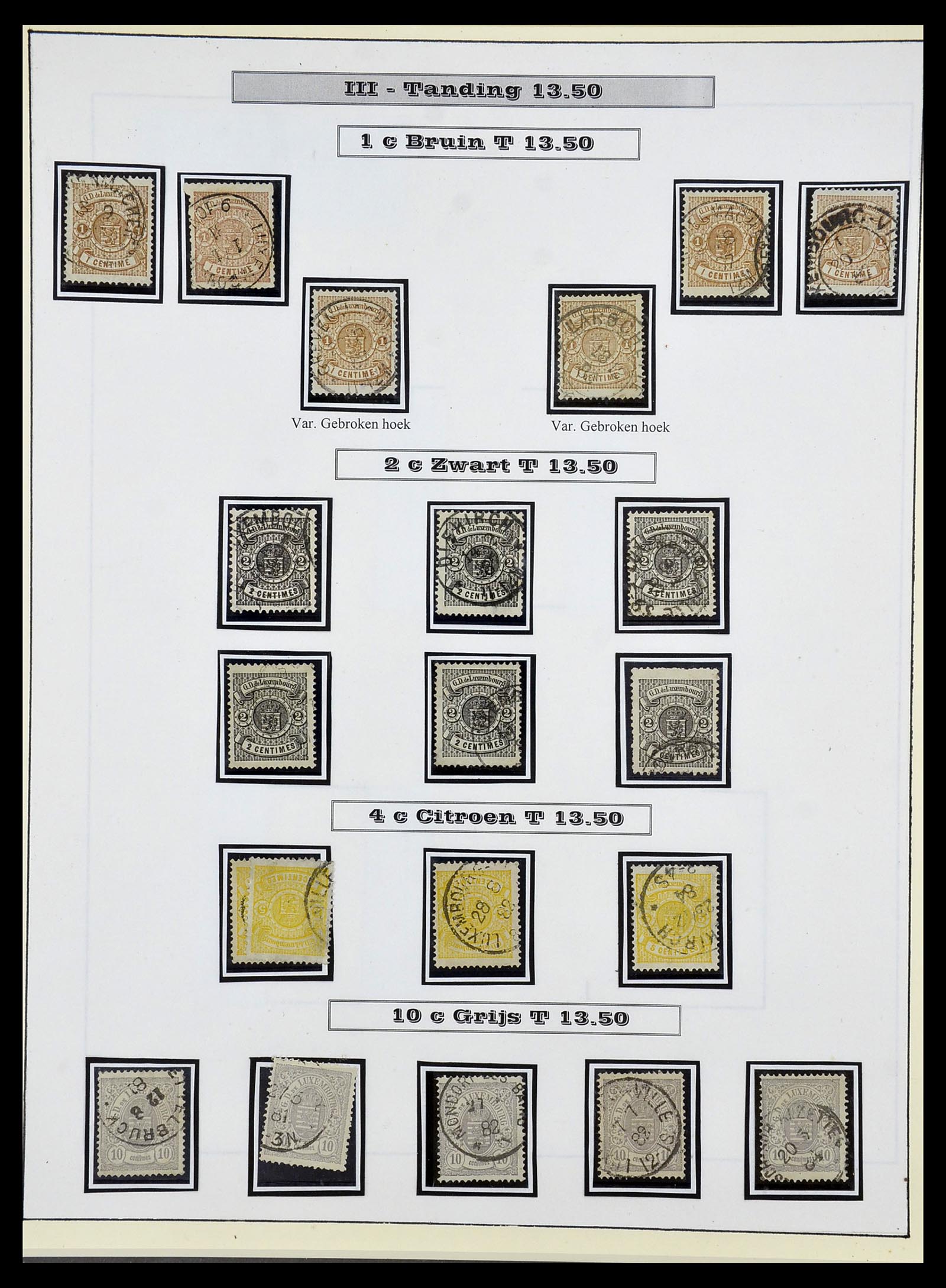 34653 030 - Postzegelverzameling 34653 Luxemburg 1859-1880.