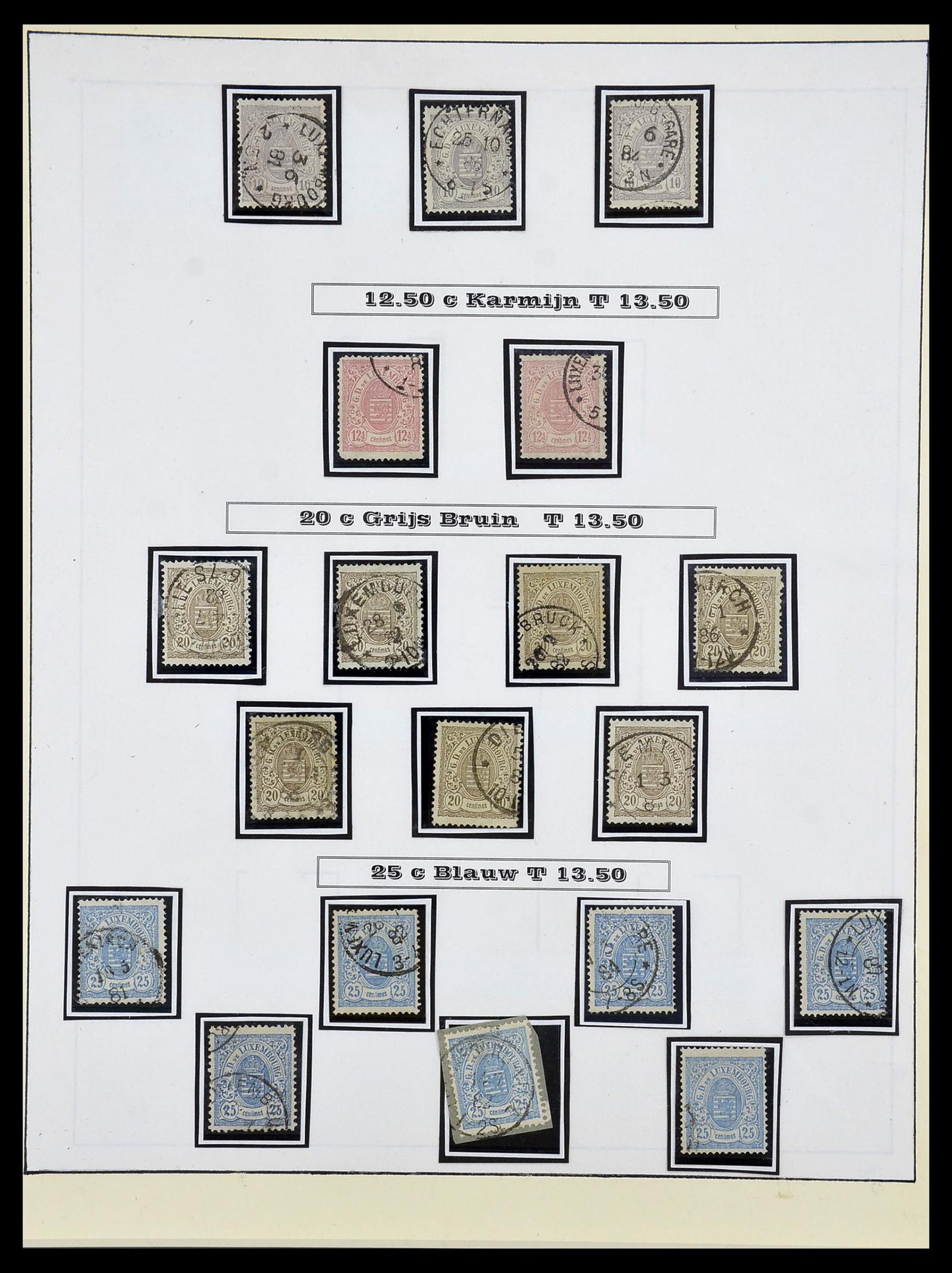 34653 031 - Postzegelverzameling 34653 Luxemburg 1859-1880.