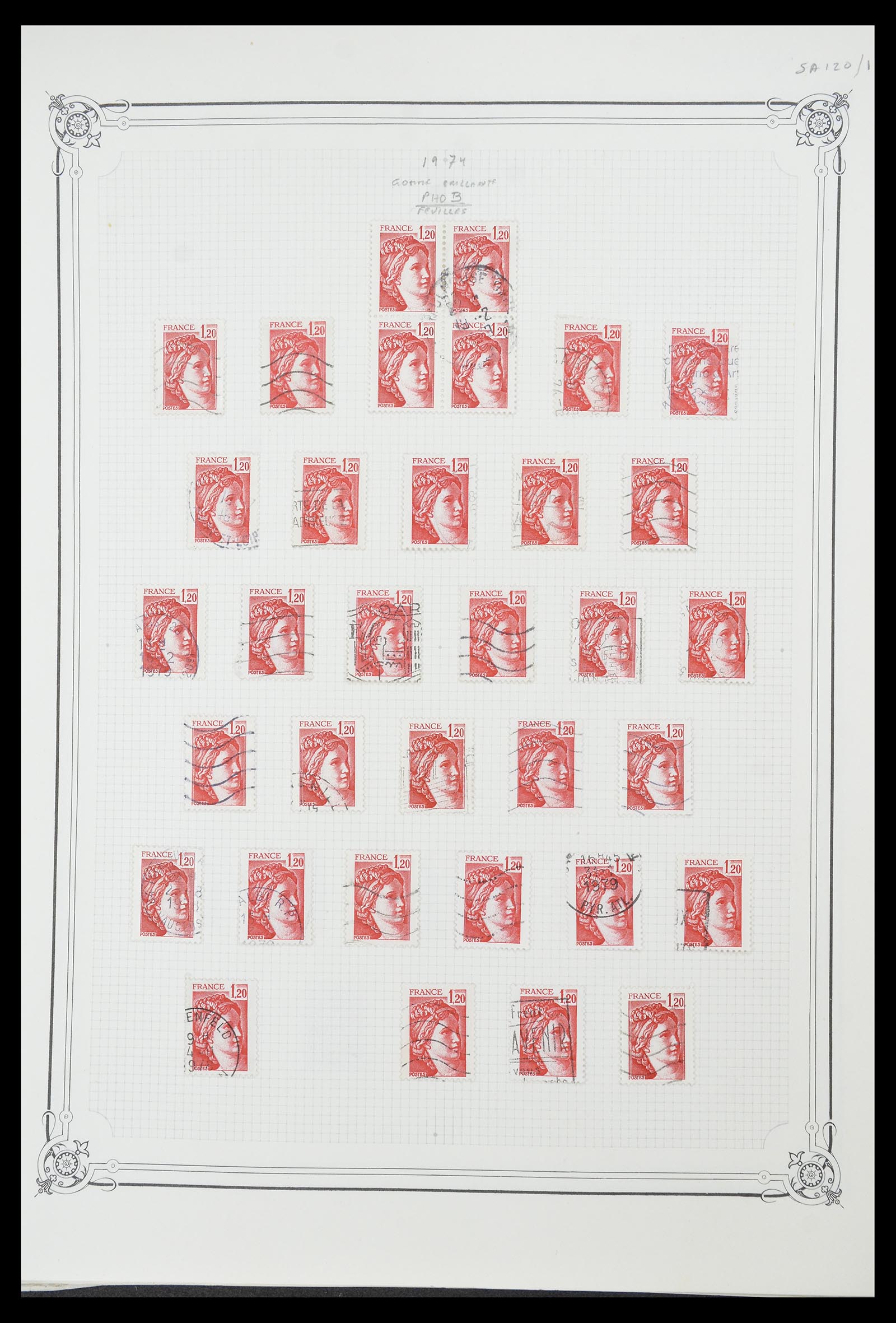 34654 001 - Postzegelverzameling 34654 Frankrijk 1938-1981.