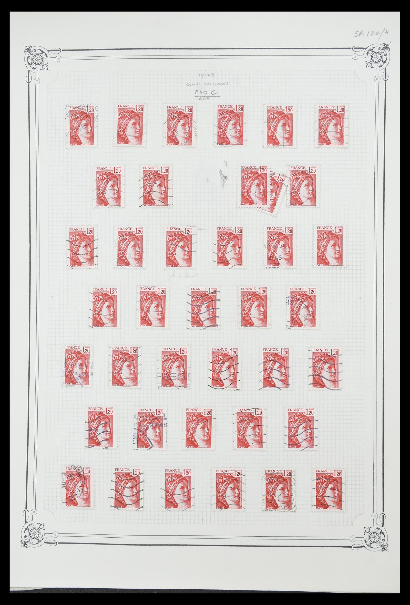 34654 003 - Postzegelverzameling 34654 Frankrijk 1938-1981.