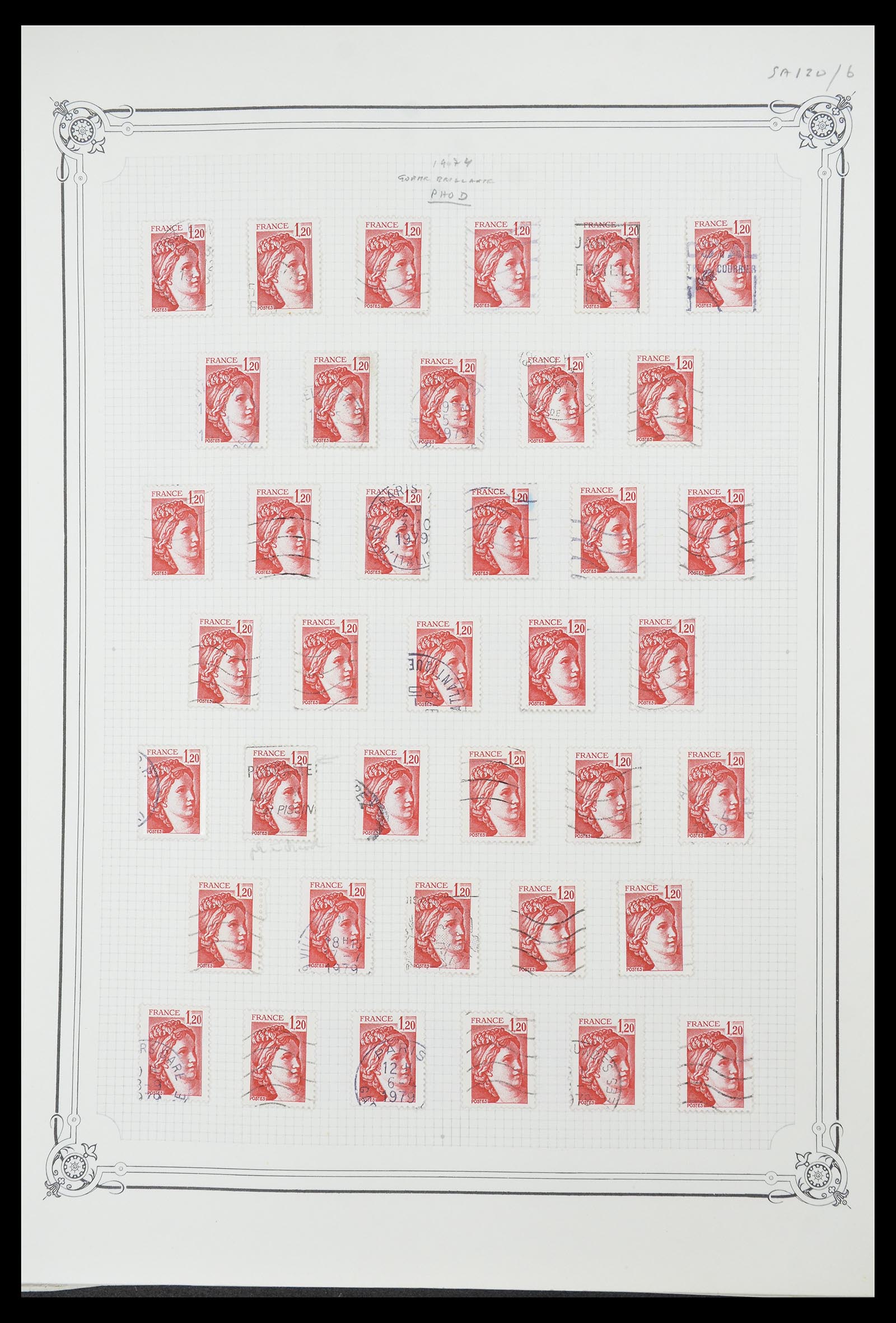 34654 004 - Postzegelverzameling 34654 Frankrijk 1938-1981.