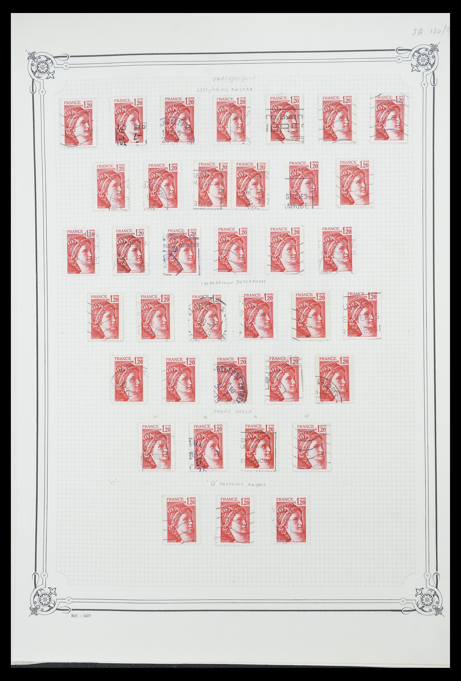 34654 006 - Postzegelverzameling 34654 Frankrijk 1938-1981.