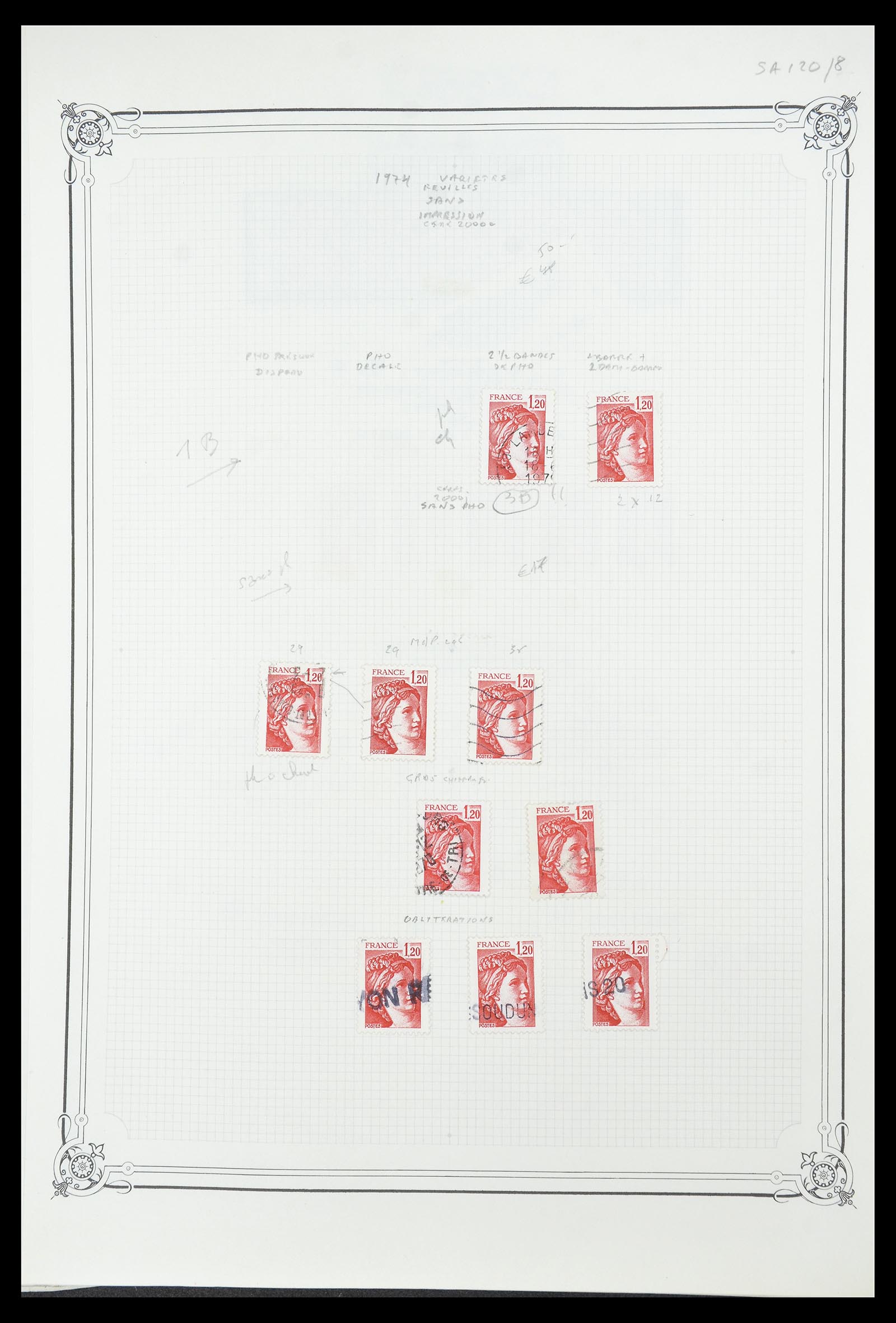 34654 008 - Postzegelverzameling 34654 Frankrijk 1938-1981.