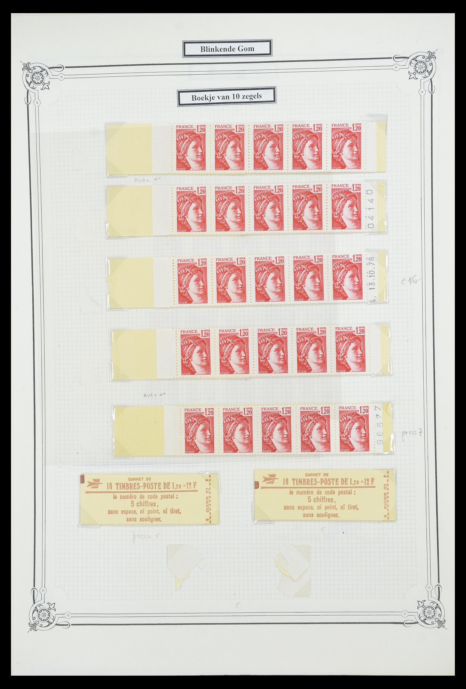 34654 010 - Postzegelverzameling 34654 Frankrijk 1938-1981.
