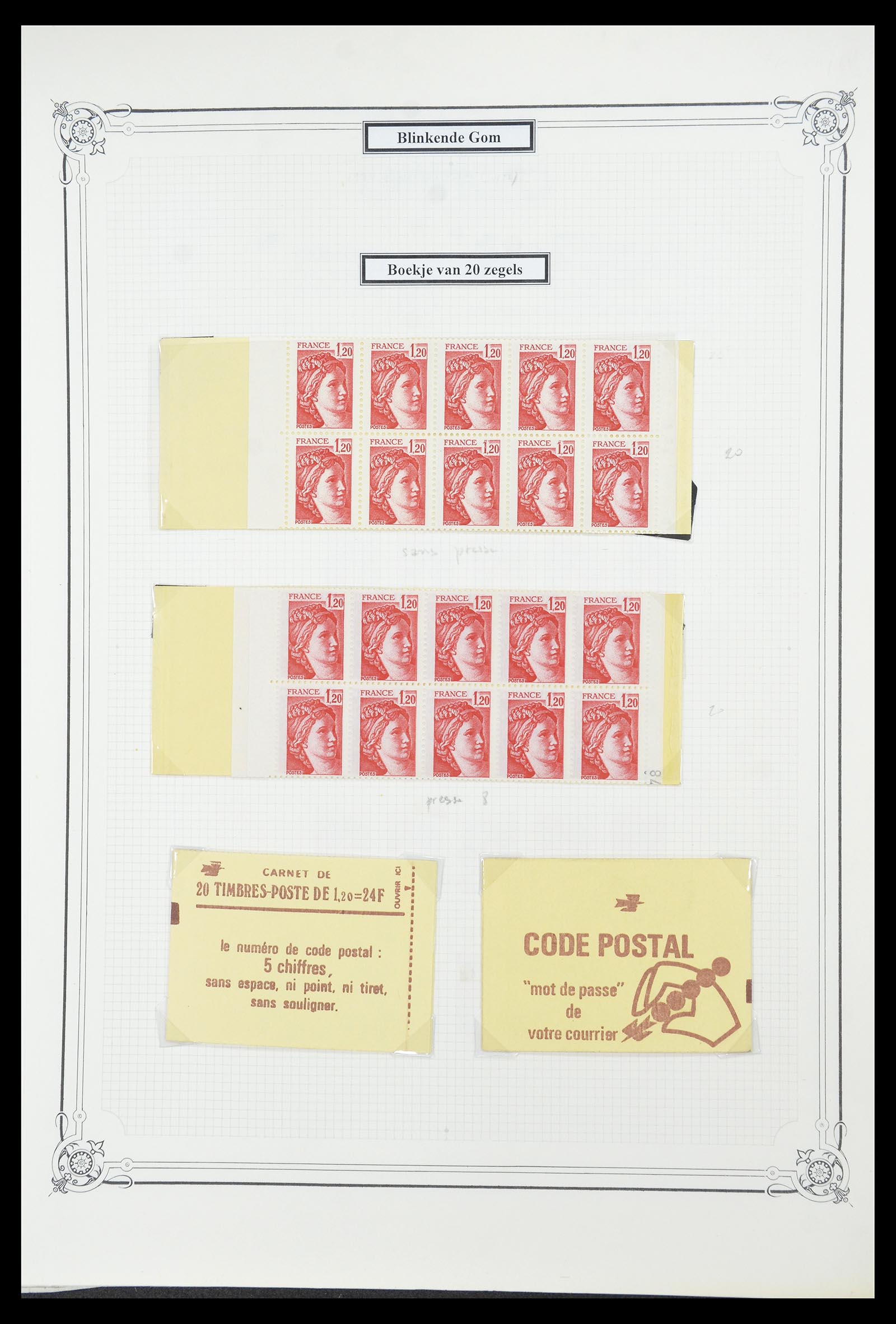 34654 011 - Postzegelverzameling 34654 Frankrijk 1938-1981.