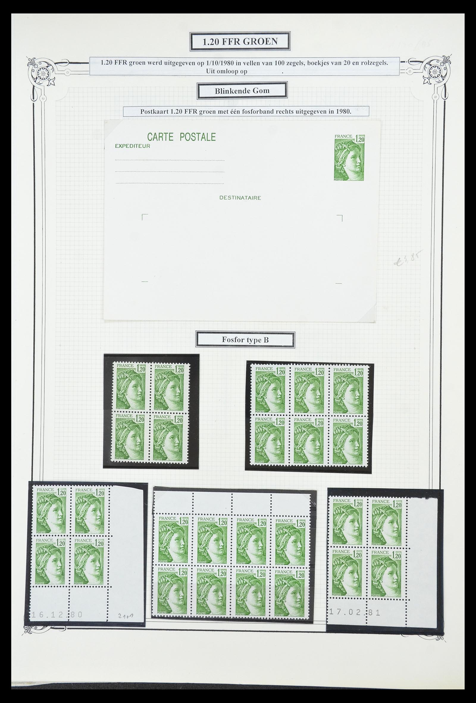 34654 019 - Postzegelverzameling 34654 Frankrijk 1938-1981.