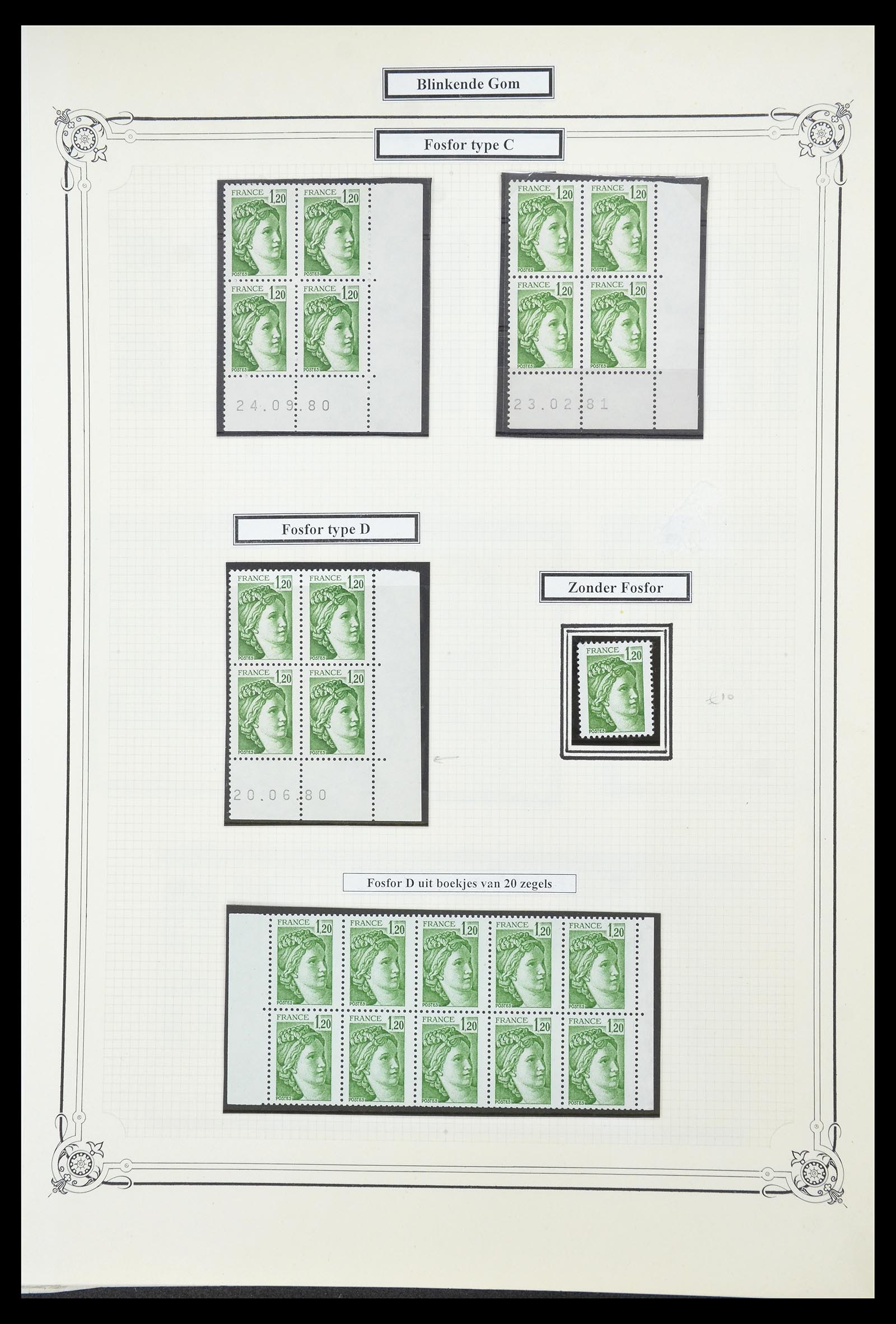 34654 020 - Postzegelverzameling 34654 Frankrijk 1938-1981.