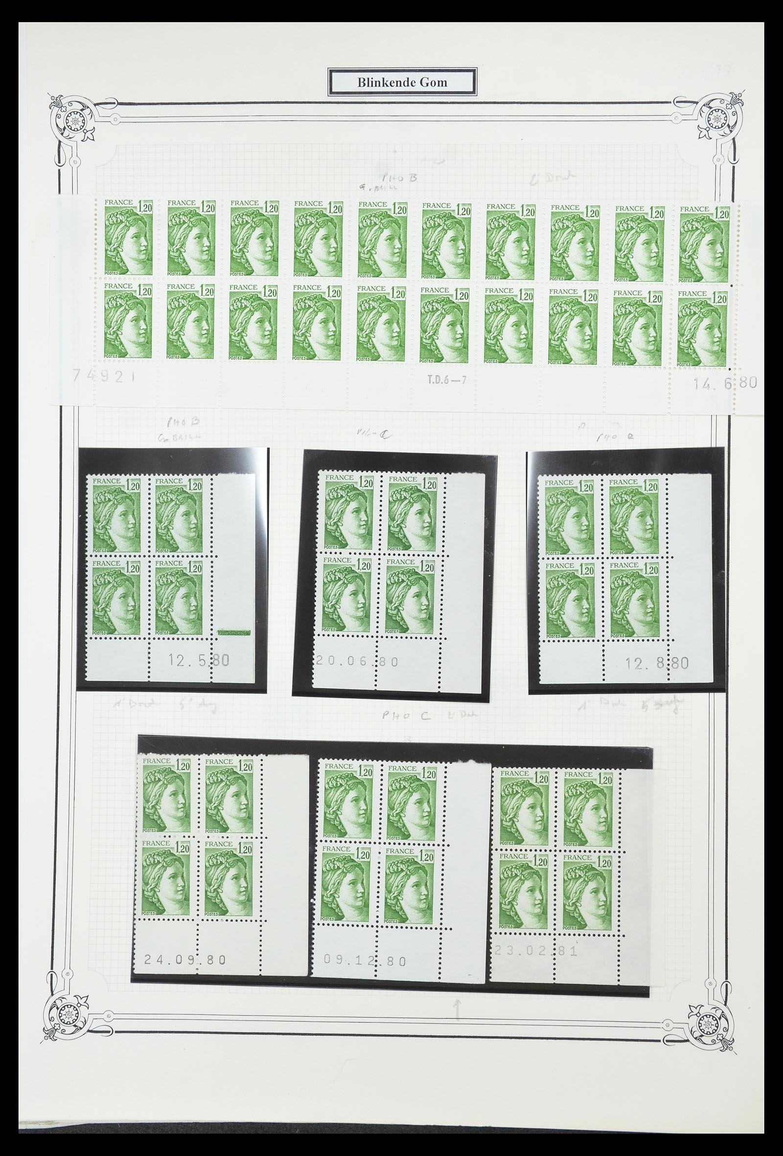 34654 021 - Postzegelverzameling 34654 Frankrijk 1938-1981.