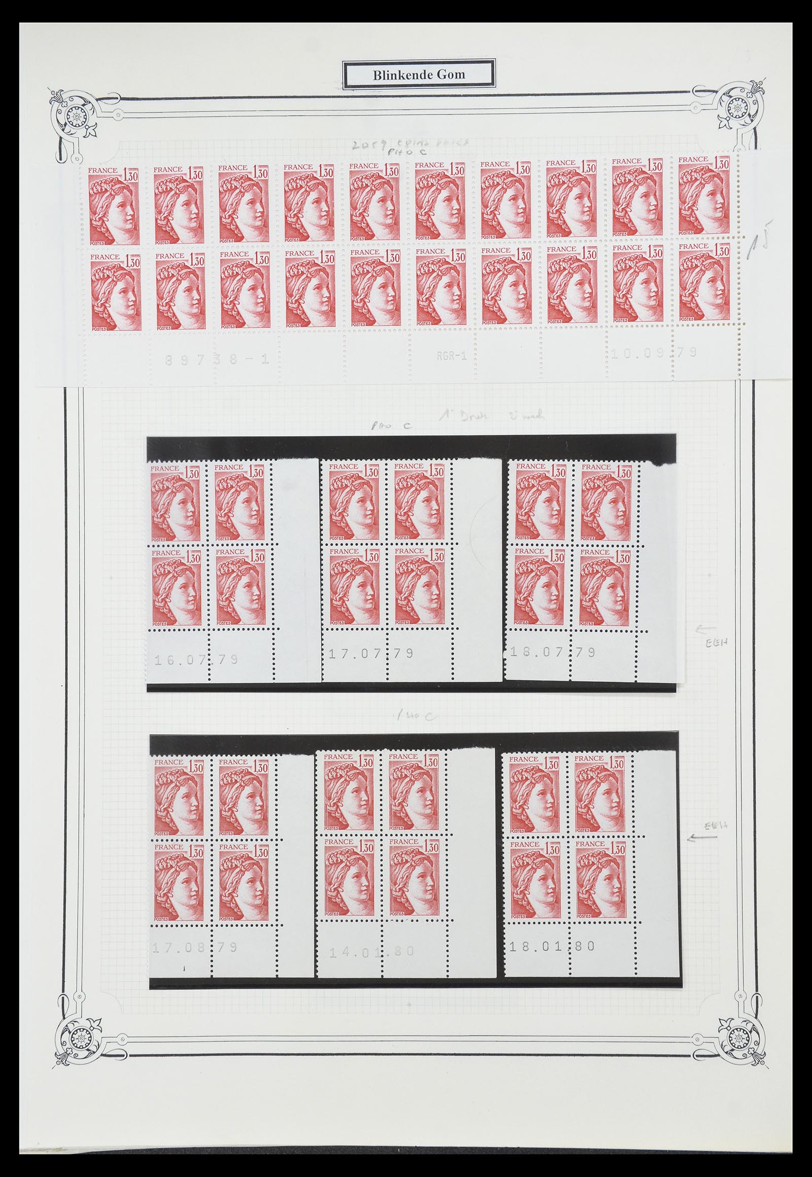 34654 033 - Postzegelverzameling 34654 Frankrijk 1938-1981.