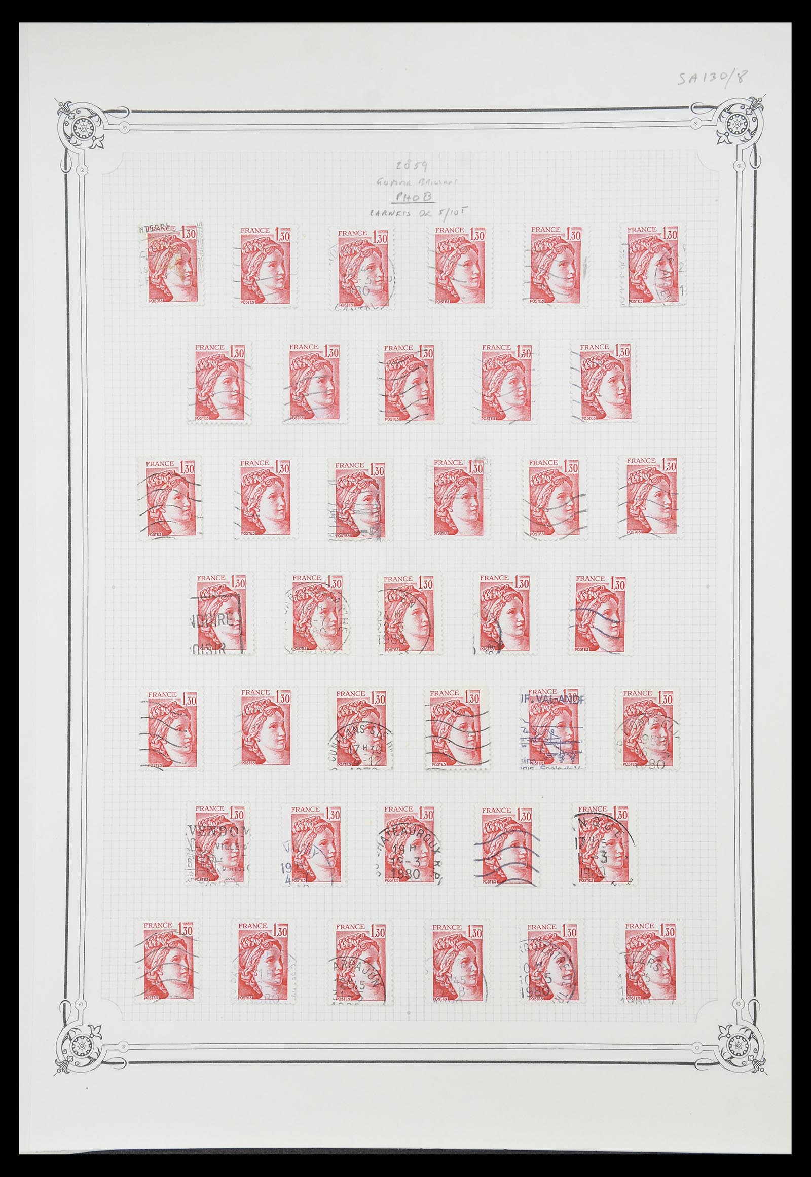 34654 040 - Postzegelverzameling 34654 Frankrijk 1938-1981.