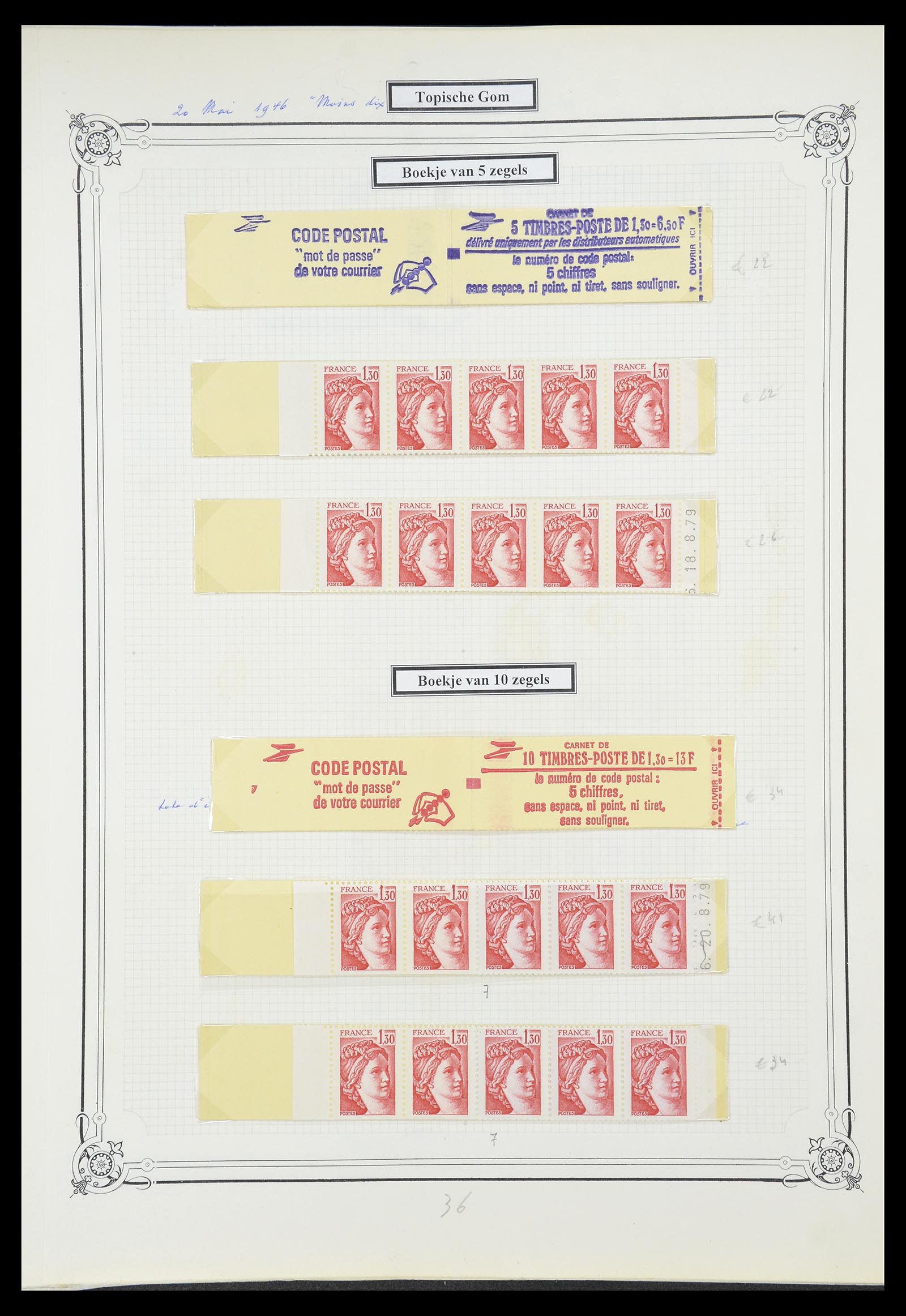 34654 049 - Postzegelverzameling 34654 Frankrijk 1938-1981.