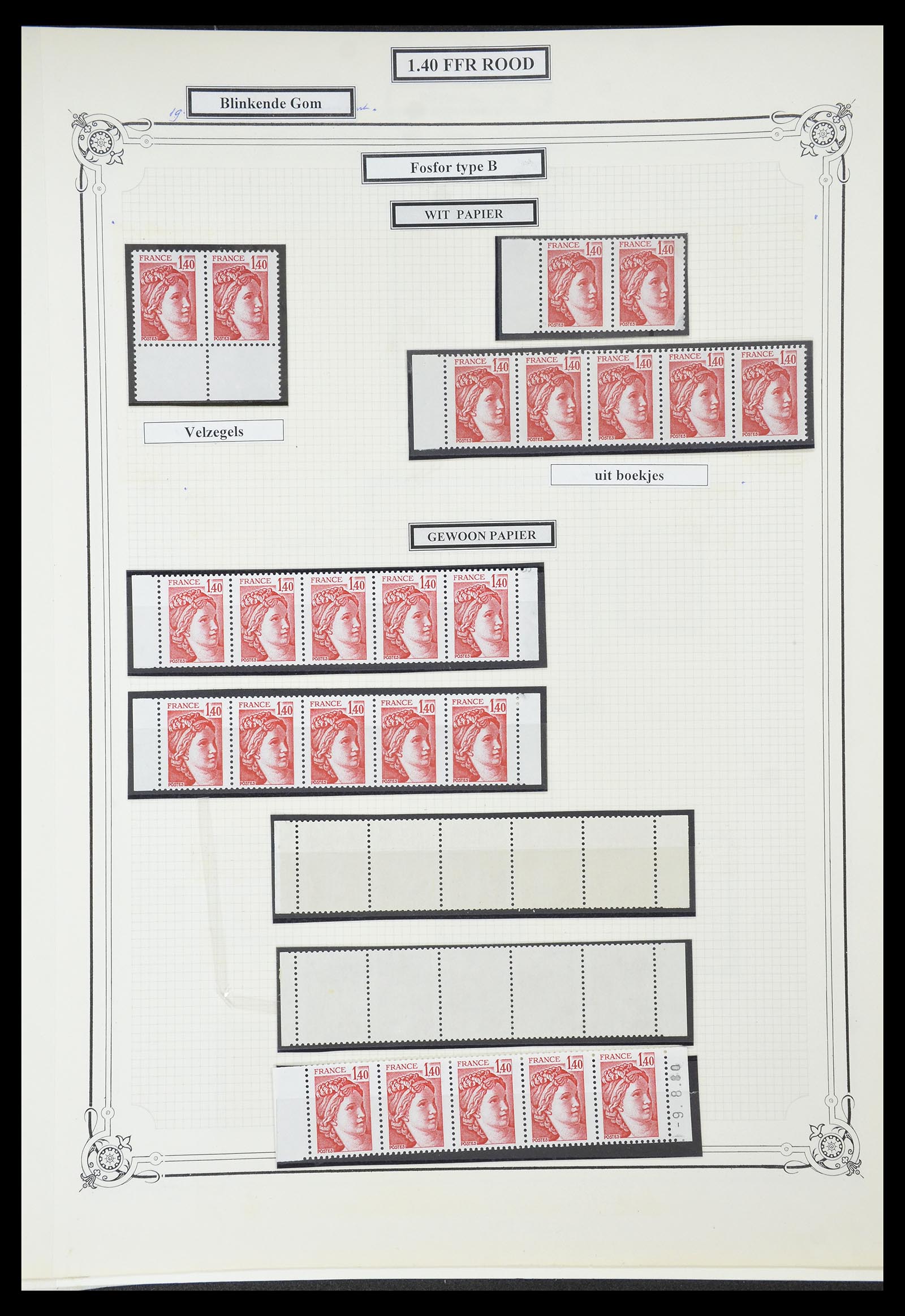34654 057 - Postzegelverzameling 34654 Frankrijk 1938-1981.