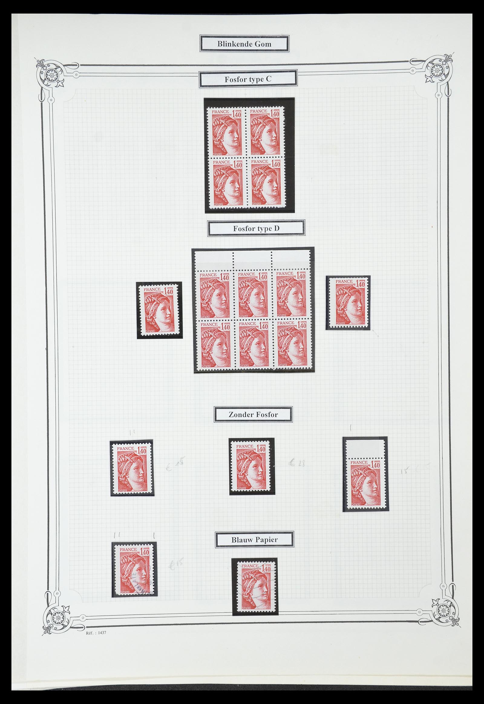 34654 058 - Postzegelverzameling 34654 Frankrijk 1938-1981.
