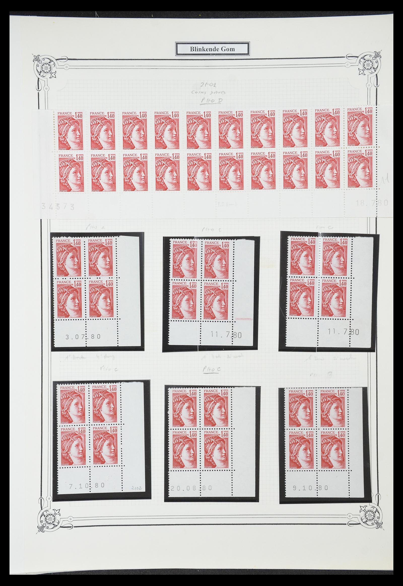 34654 059 - Postzegelverzameling 34654 Frankrijk 1938-1981.