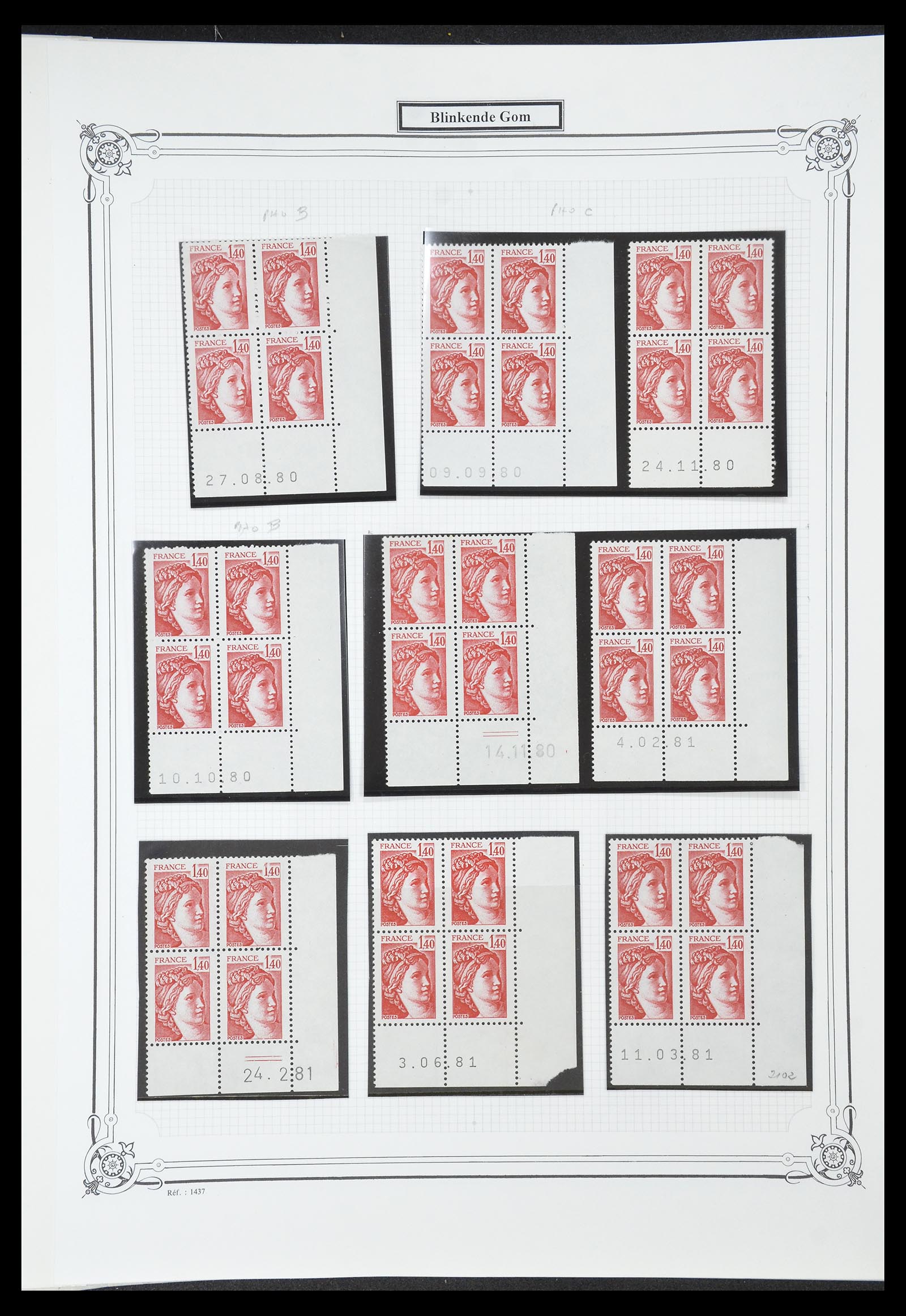 34654 060 - Postzegelverzameling 34654 Frankrijk 1938-1981.