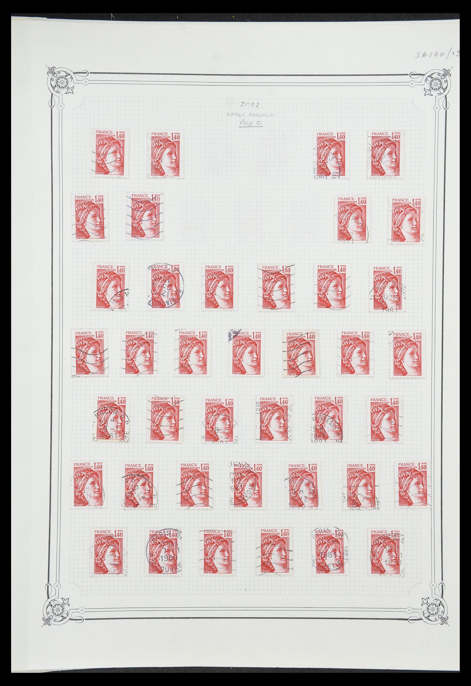 34654 063 - Postzegelverzameling 34654 Frankrijk 1938-1981.