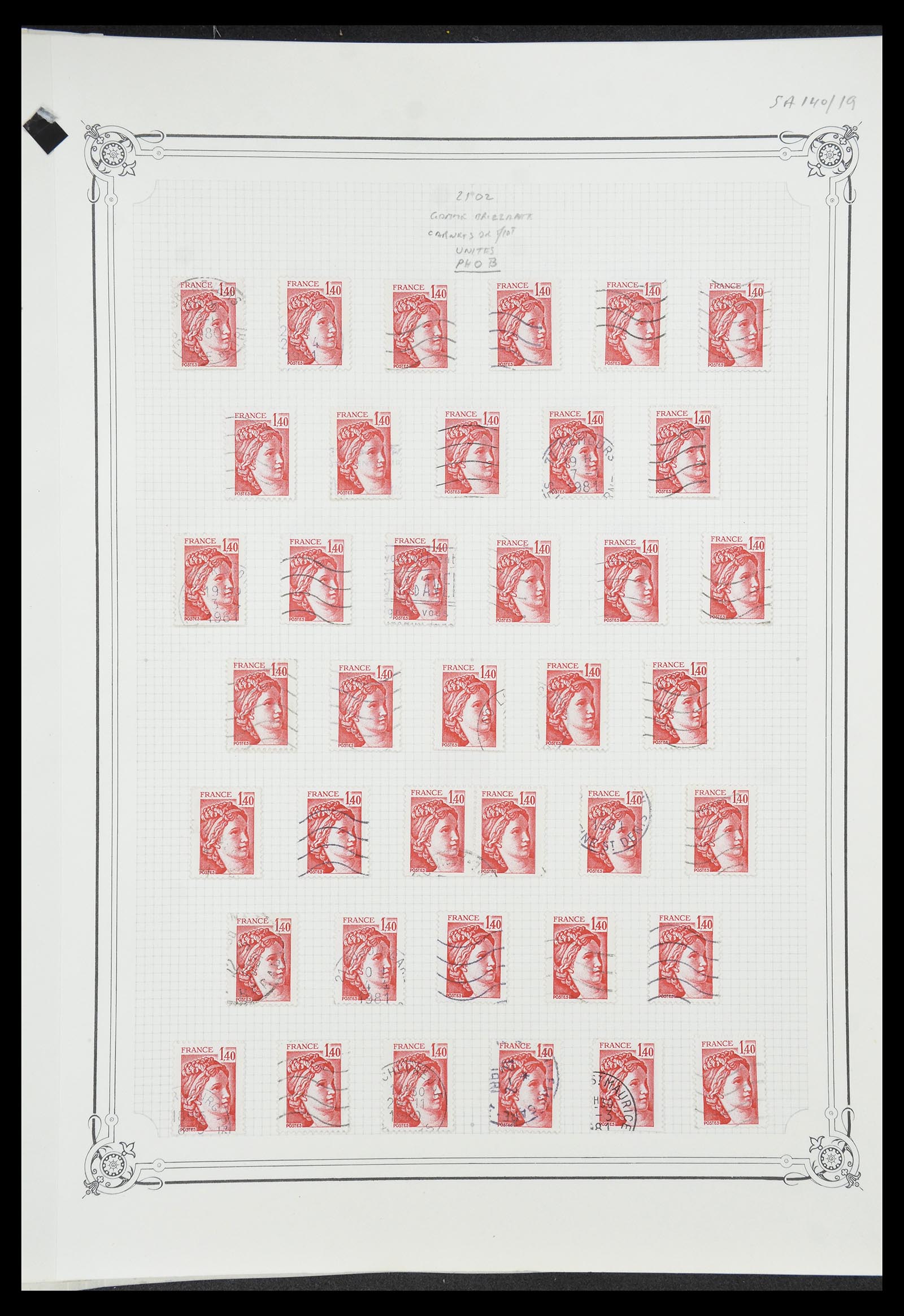 34654 067 - Postzegelverzameling 34654 Frankrijk 1938-1981.