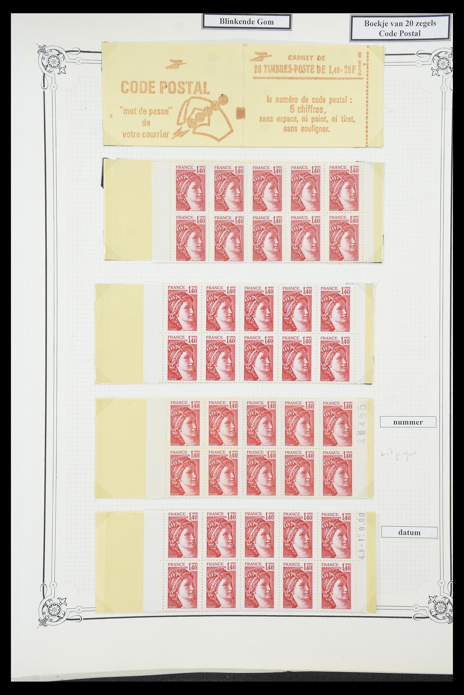 34654 073 - Postzegelverzameling 34654 Frankrijk 1938-1981.