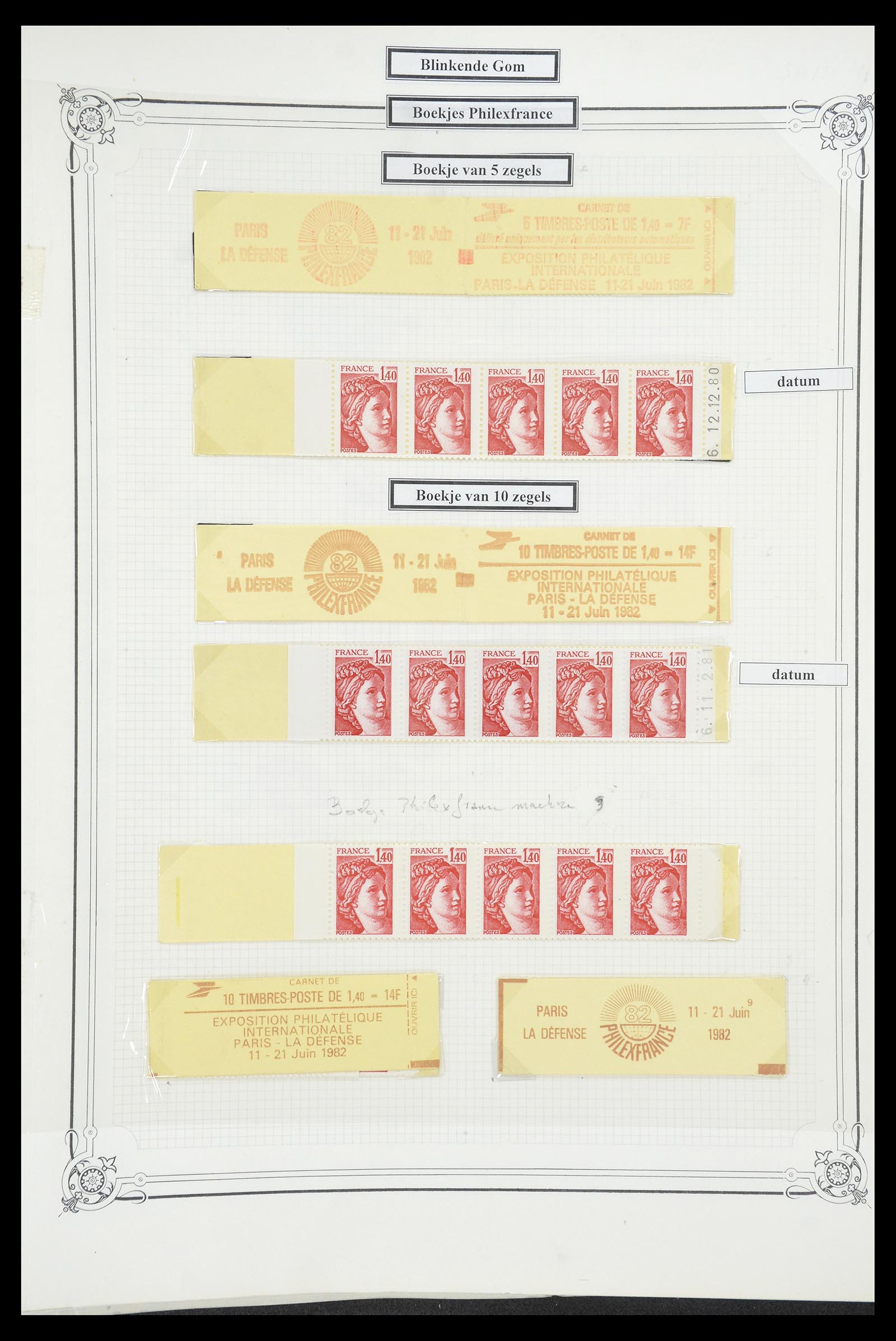 34654 074 - Postzegelverzameling 34654 Frankrijk 1938-1981.