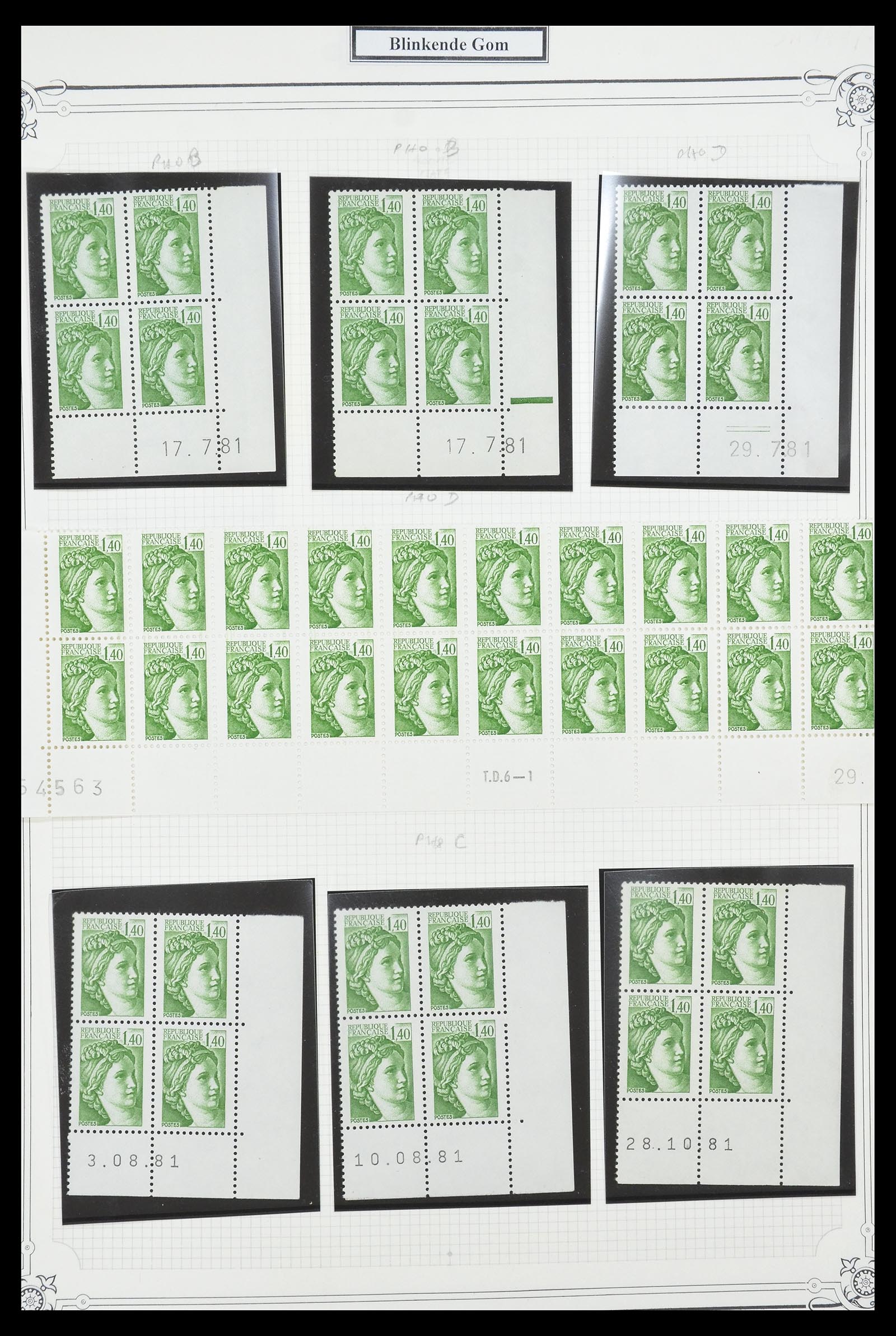 34654 081 - Postzegelverzameling 34654 Frankrijk 1938-1981.