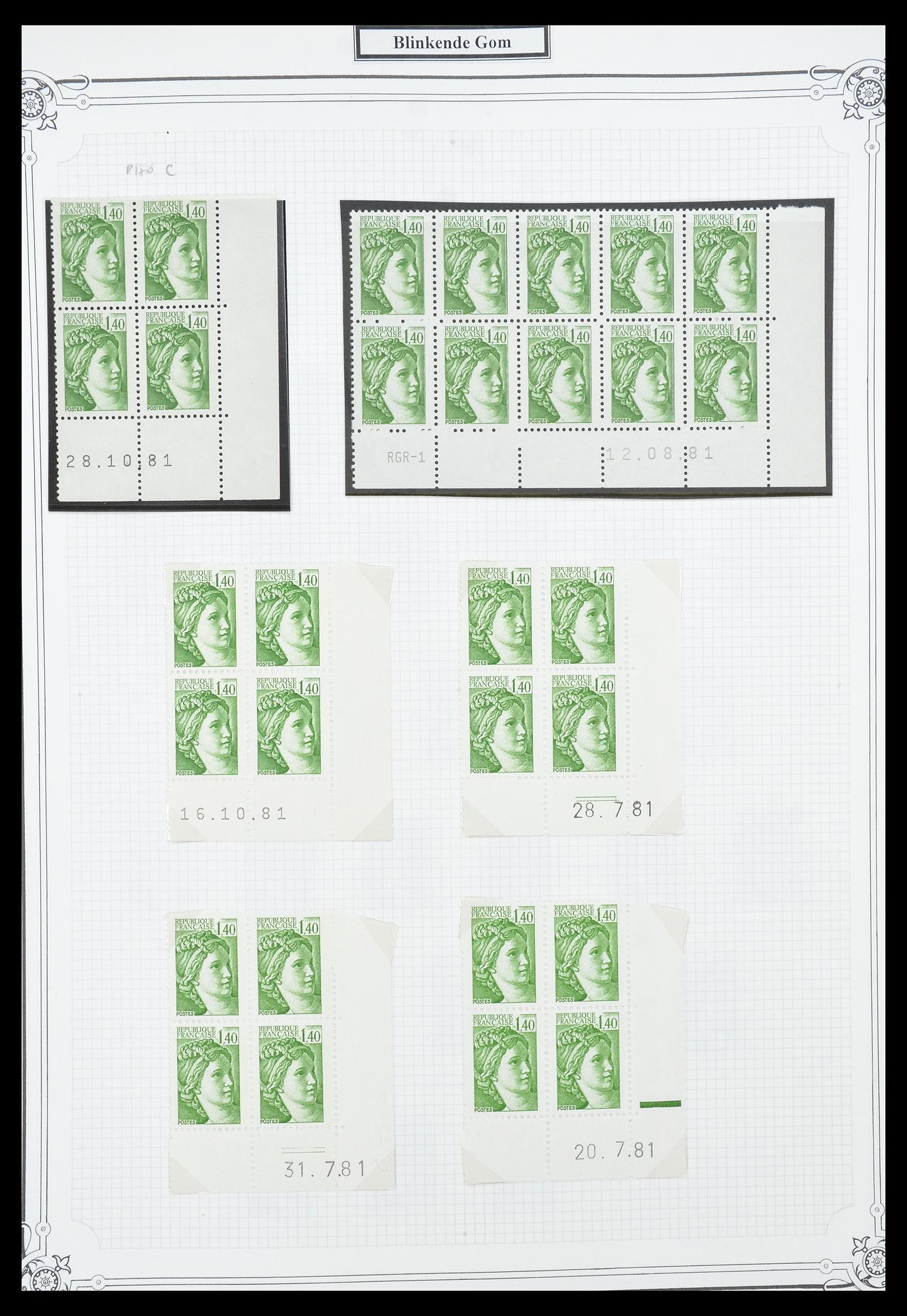 34654 082 - Postzegelverzameling 34654 Frankrijk 1938-1981.
