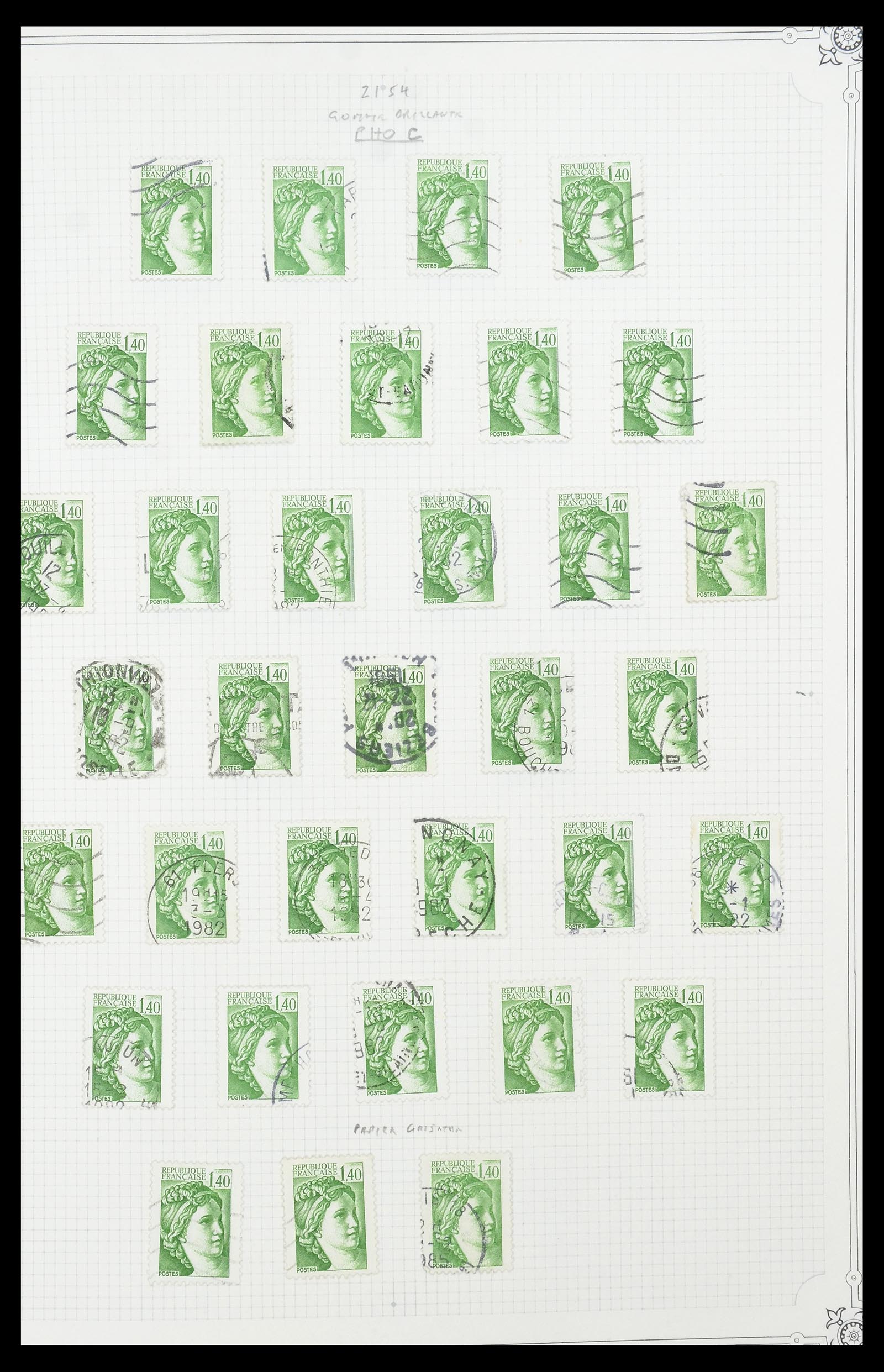 34654 083 - Postzegelverzameling 34654 Frankrijk 1938-1981.