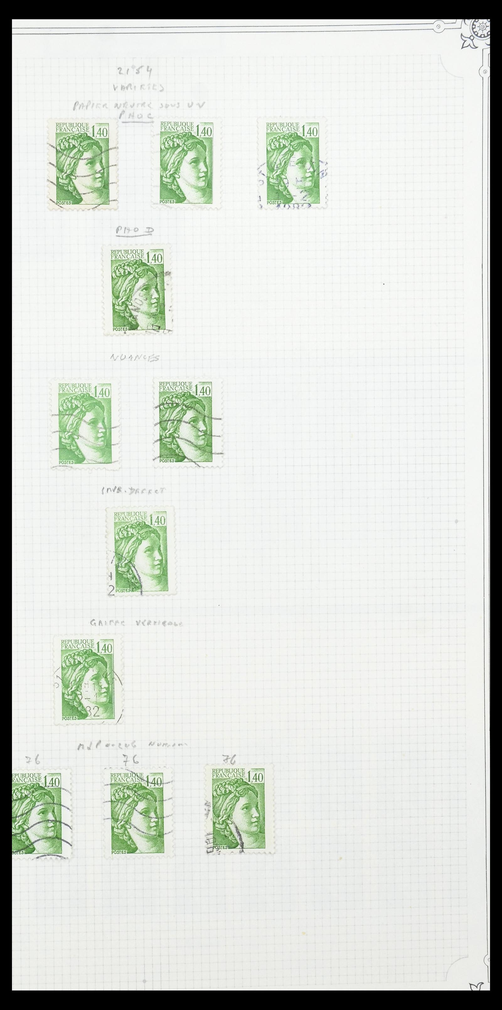 34654 086 - Postzegelverzameling 34654 Frankrijk 1938-1981.