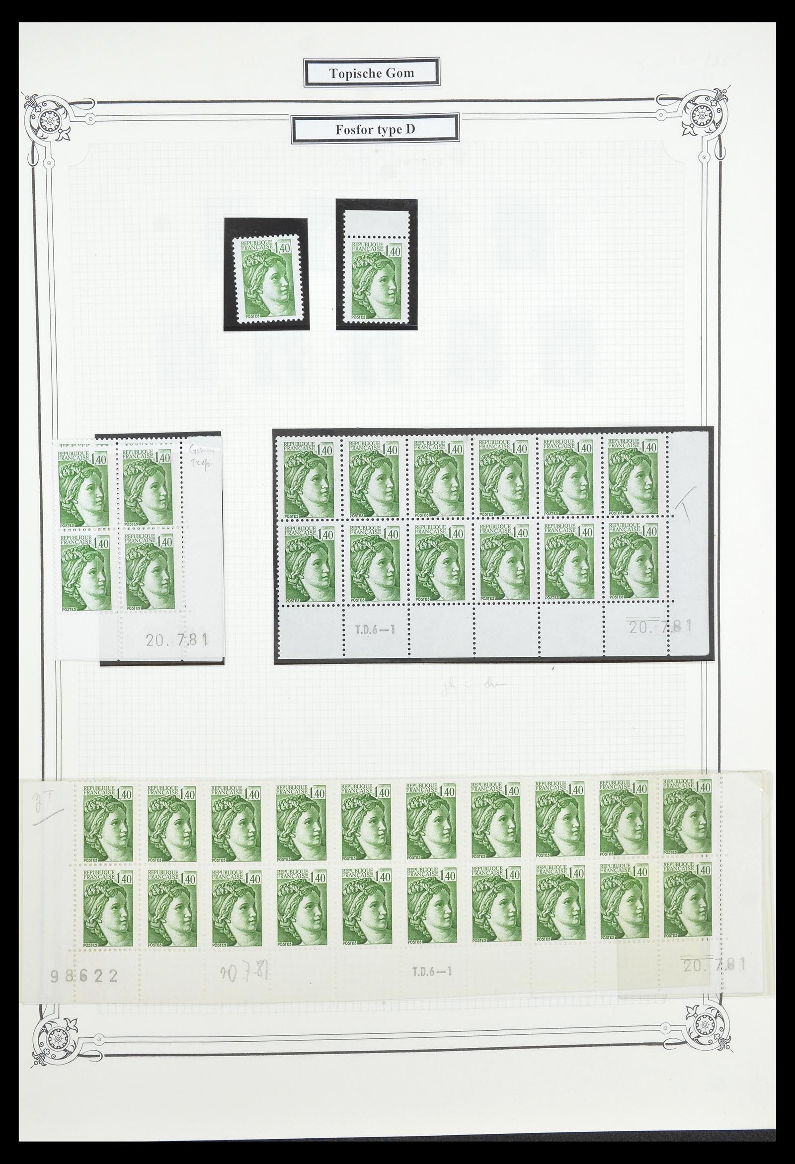 34654 087 - Postzegelverzameling 34654 Frankrijk 1938-1981.