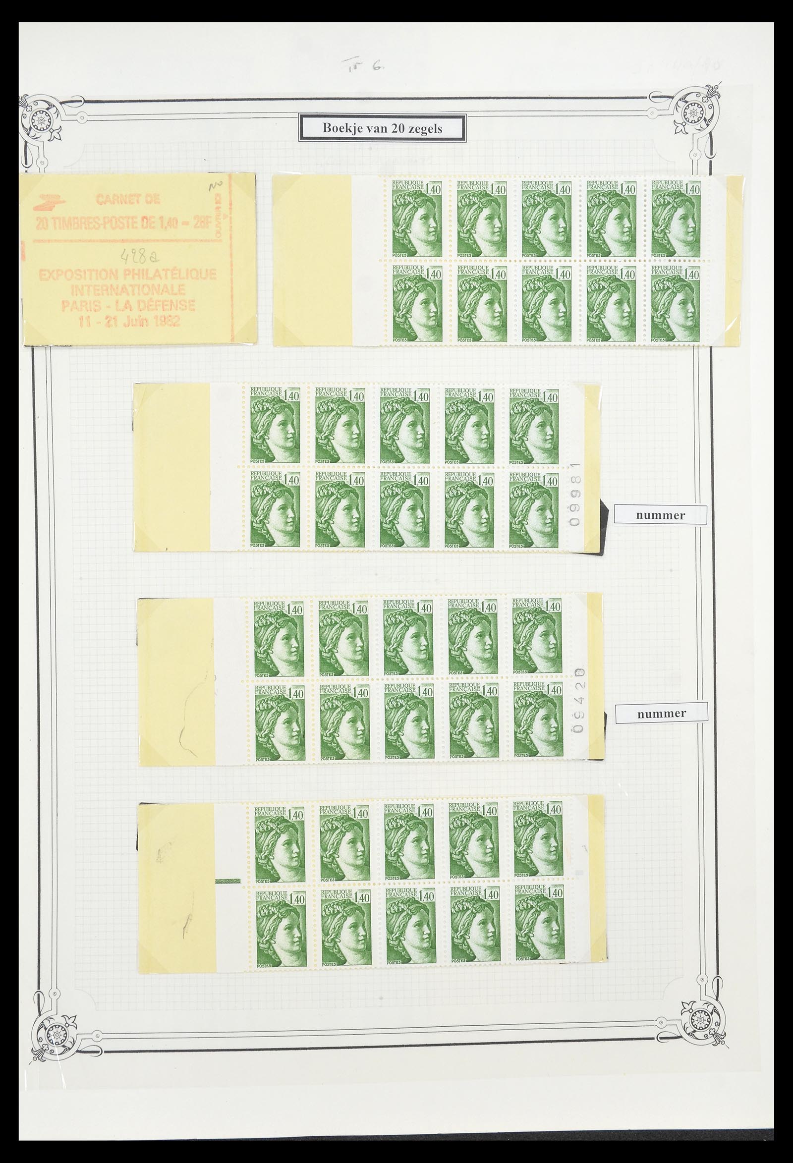 34654 090 - Postzegelverzameling 34654 Frankrijk 1938-1981.