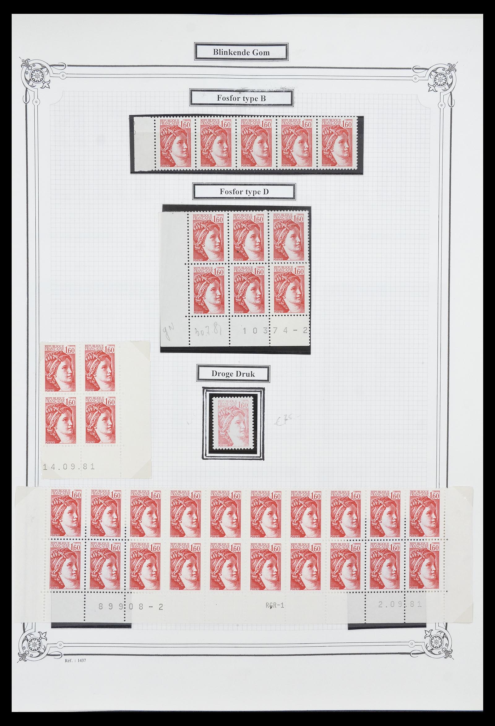 34654 094 - Postzegelverzameling 34654 Frankrijk 1938-1981.