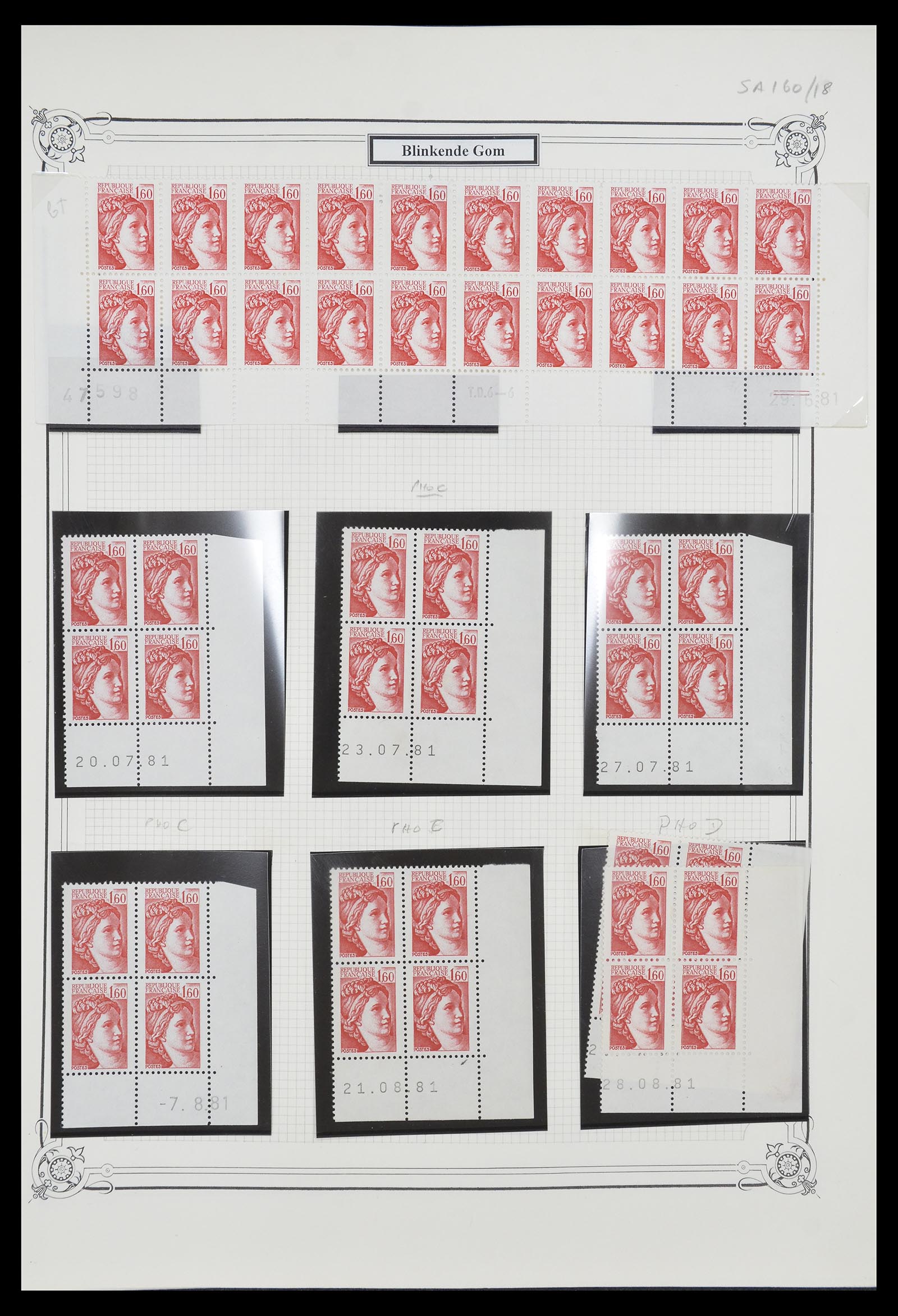 34654 095 - Postzegelverzameling 34654 Frankrijk 1938-1981.