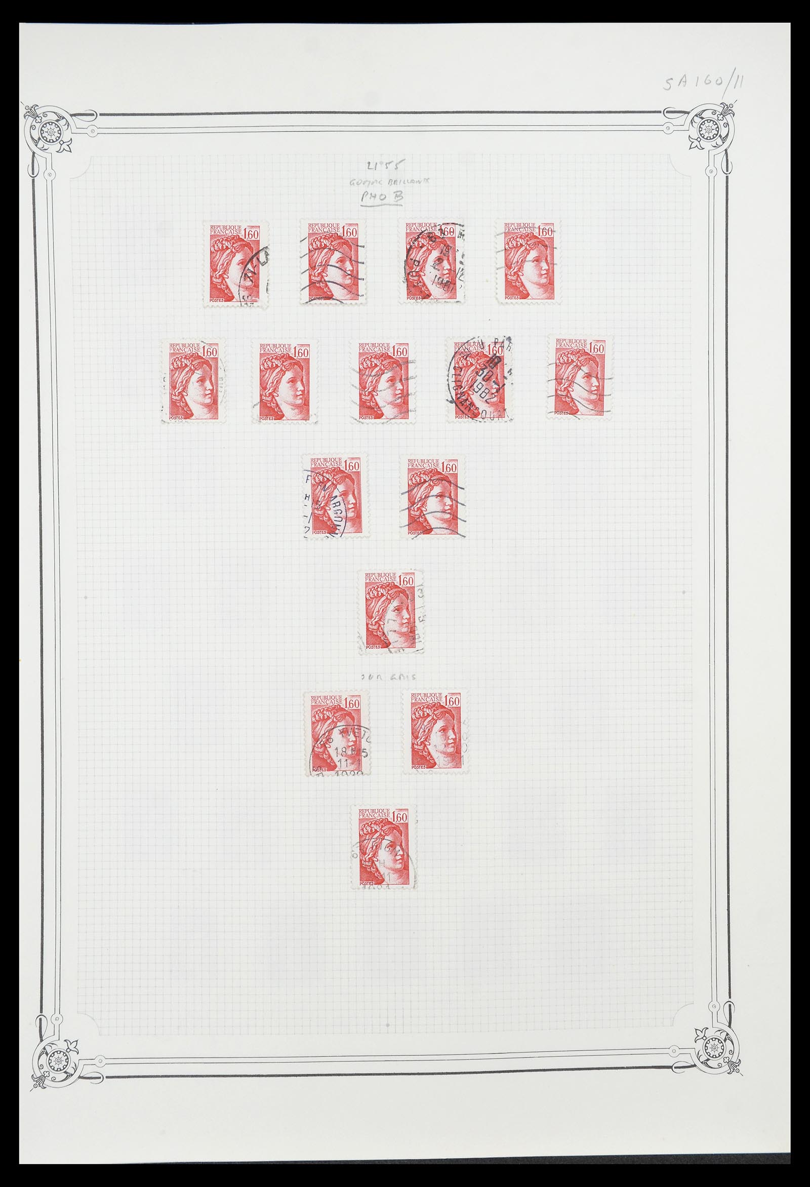 34654 096 - Postzegelverzameling 34654 Frankrijk 1938-1981.
