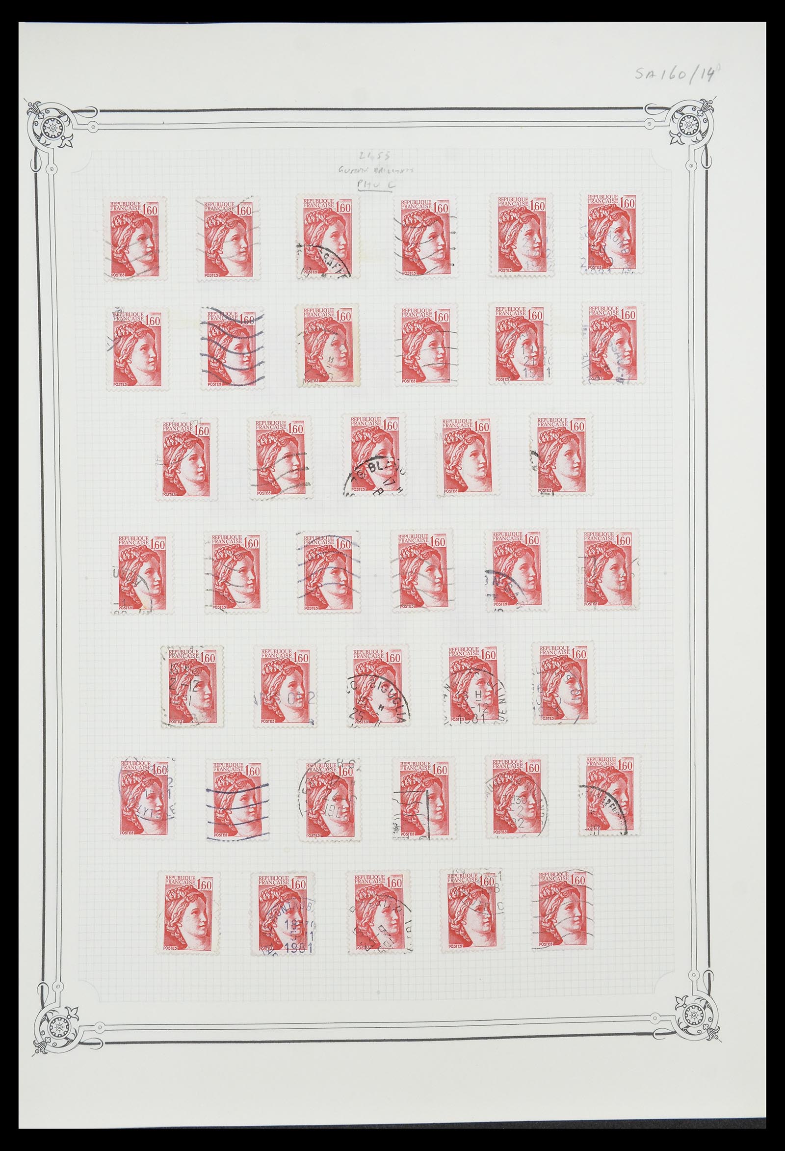 34654 097 - Postzegelverzameling 34654 Frankrijk 1938-1981.