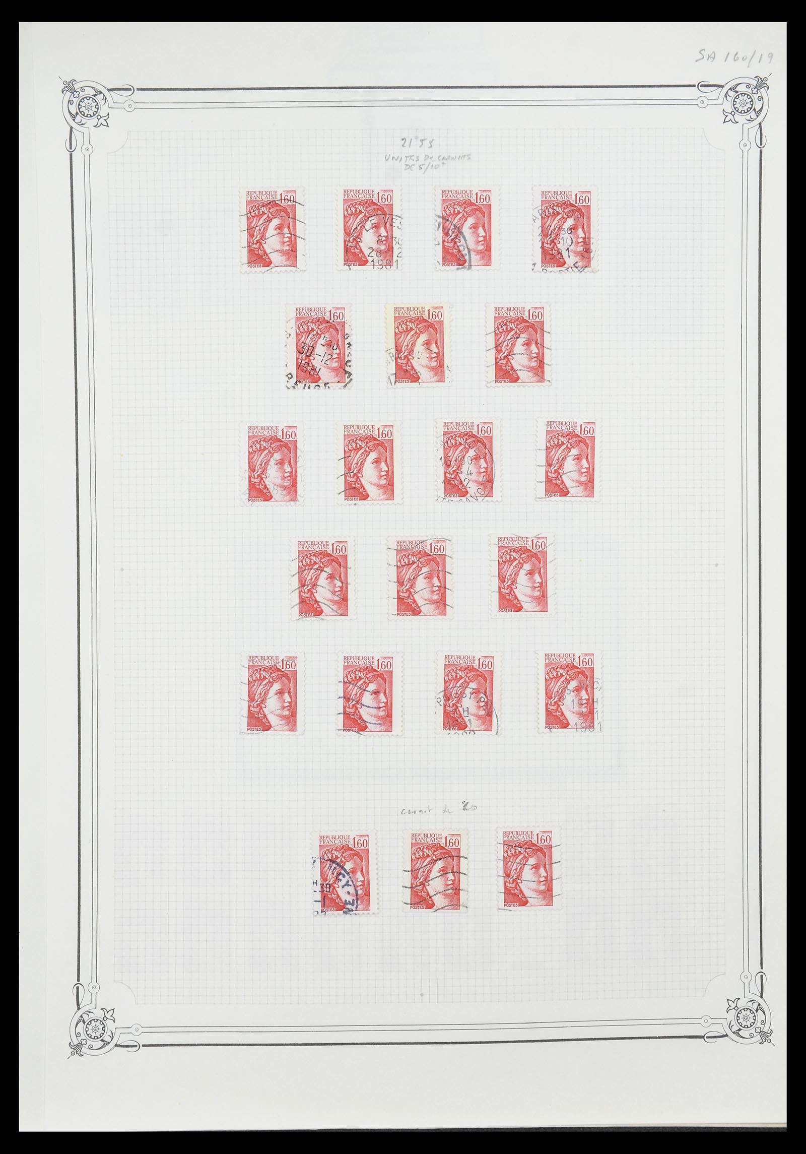 34654 101 - Postzegelverzameling 34654 Frankrijk 1938-1981.