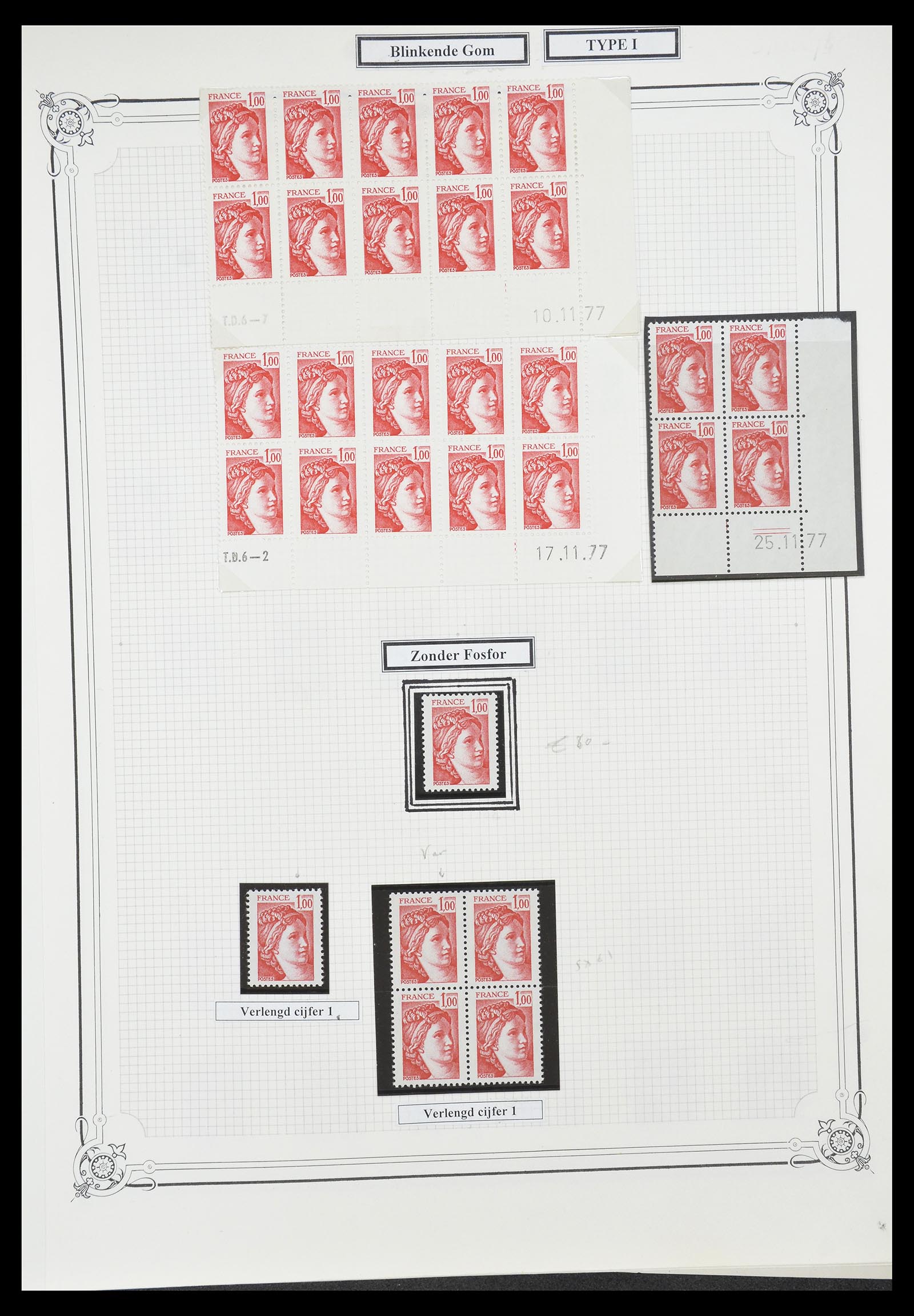 34654 590 - Postzegelverzameling 34654 Frankrijk 1938-1981.