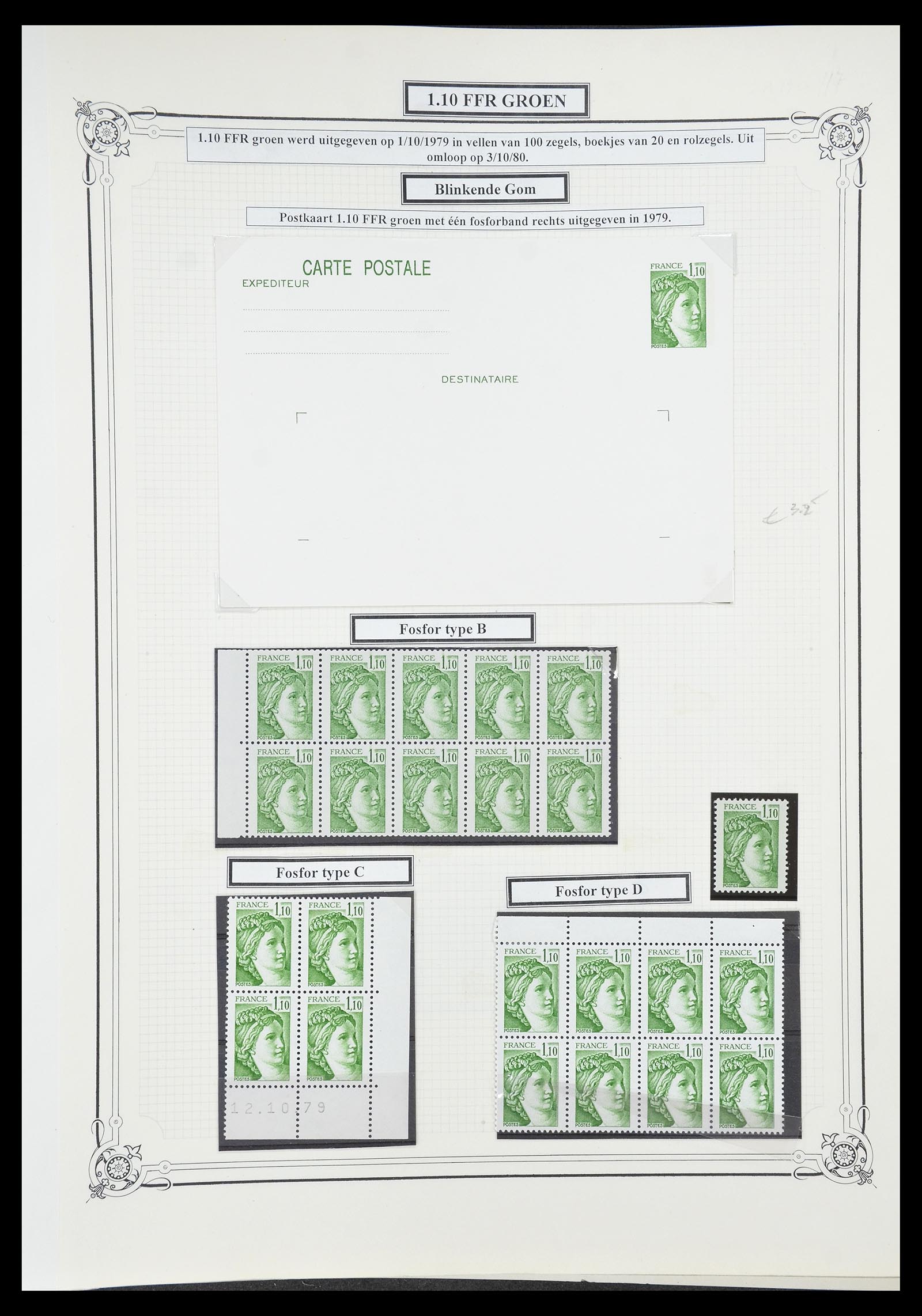 34654 635 - Postzegelverzameling 34654 Frankrijk 1938-1981.