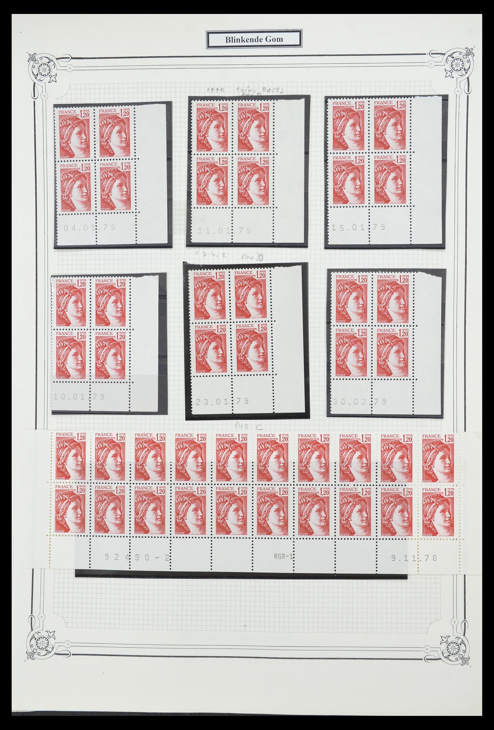 34654 651 - Postzegelverzameling 34654 Frankrijk 1938-1981.