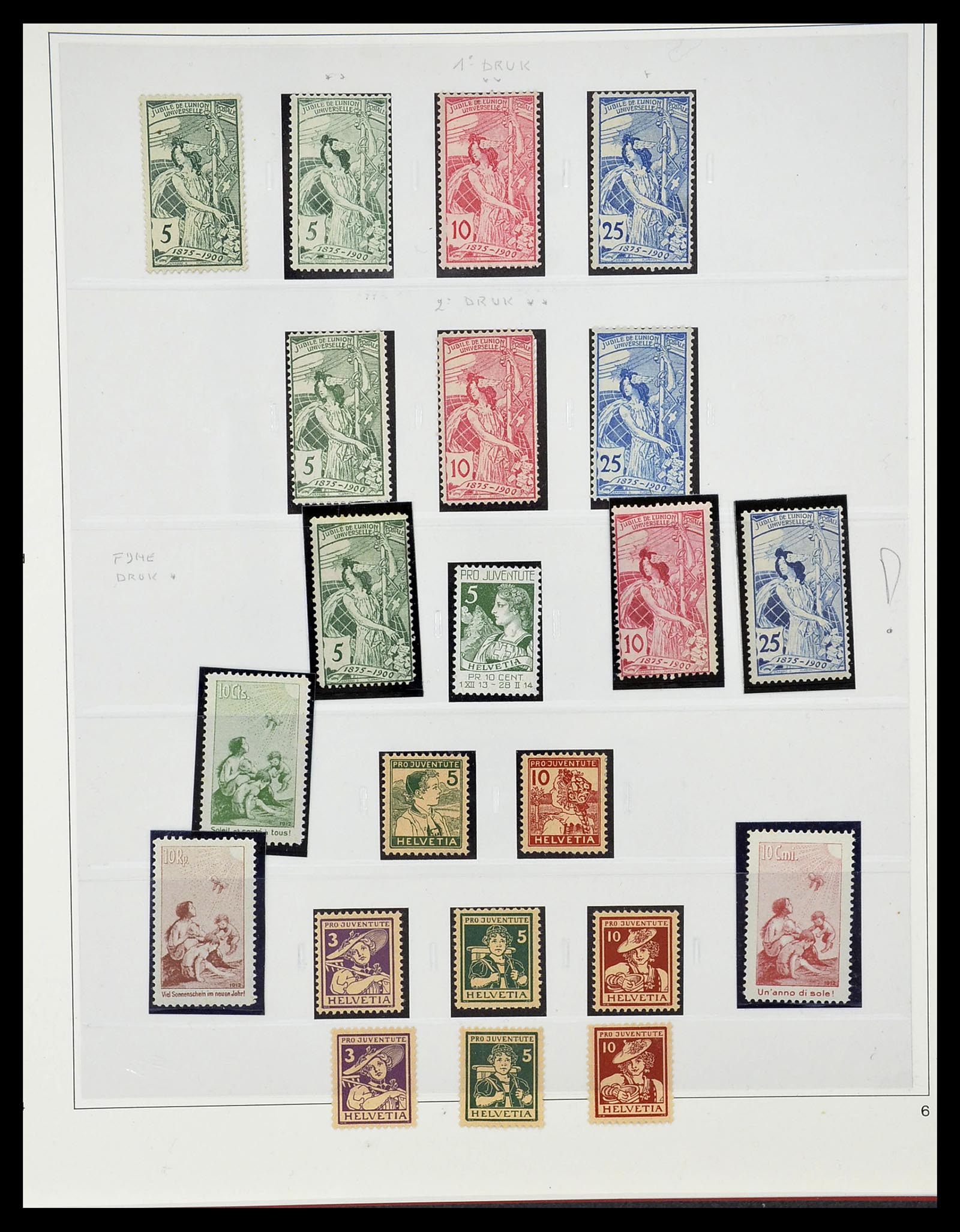 34655 013 - Postzegelverzameling 34655 Zwitserland 1847-1964.