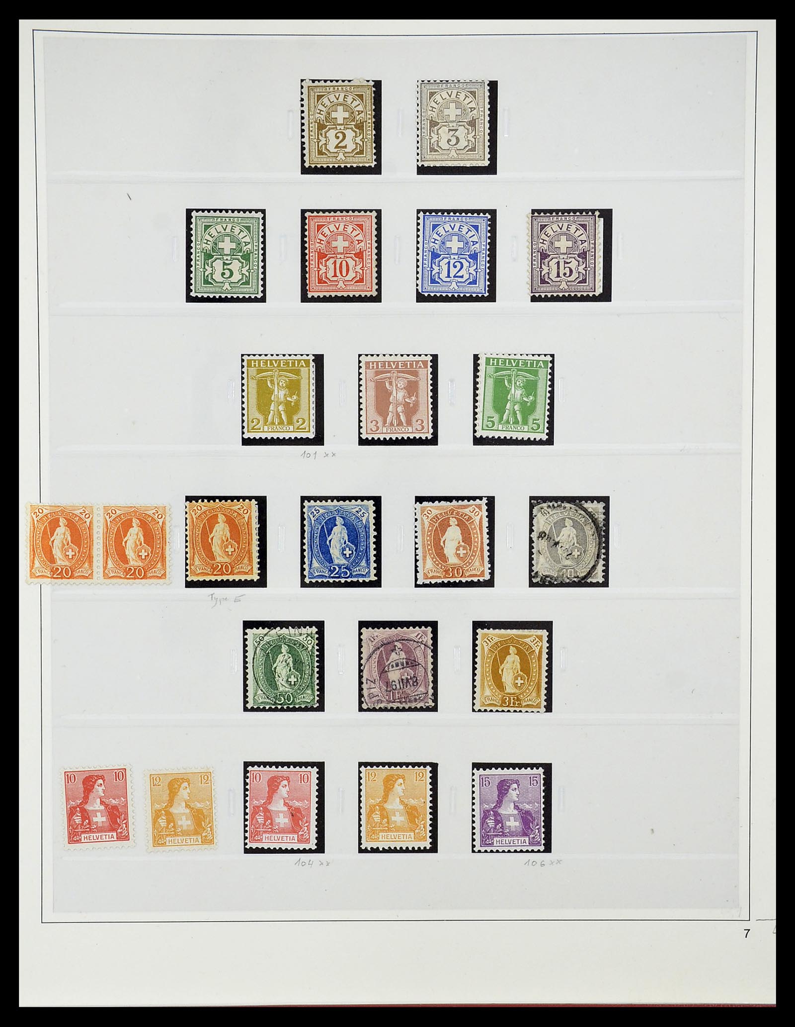 34655 014 - Stamp Collection 34655 Switzerland 1847-1964.
