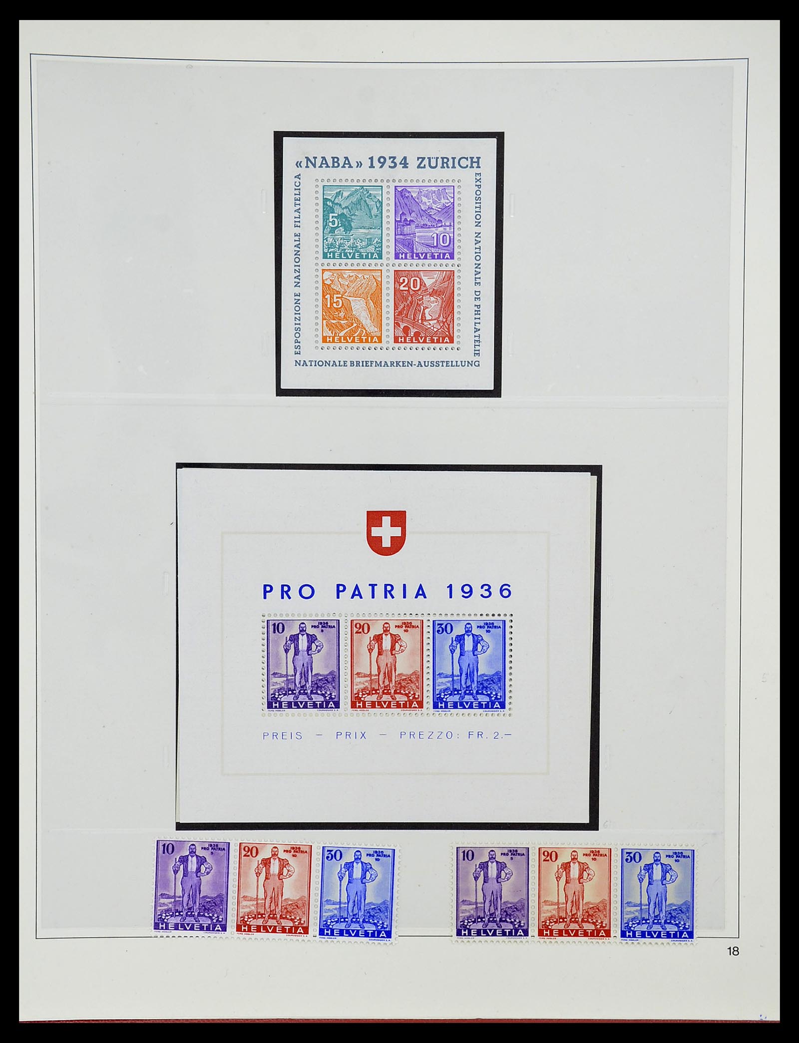 34655 032 - Postzegelverzameling 34655 Zwitserland 1847-1964.