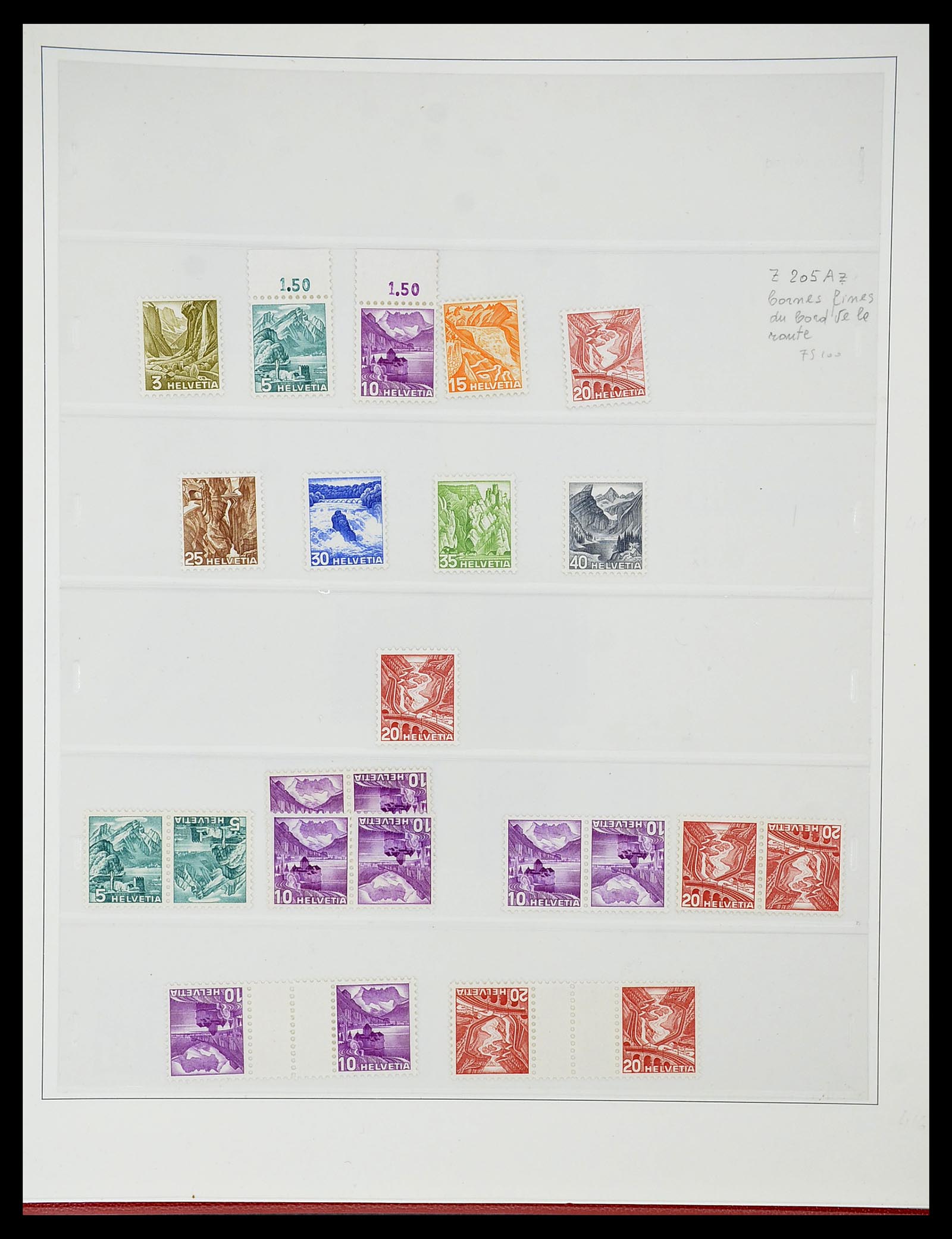 34655 036 - Postzegelverzameling 34655 Zwitserland 1847-1964.