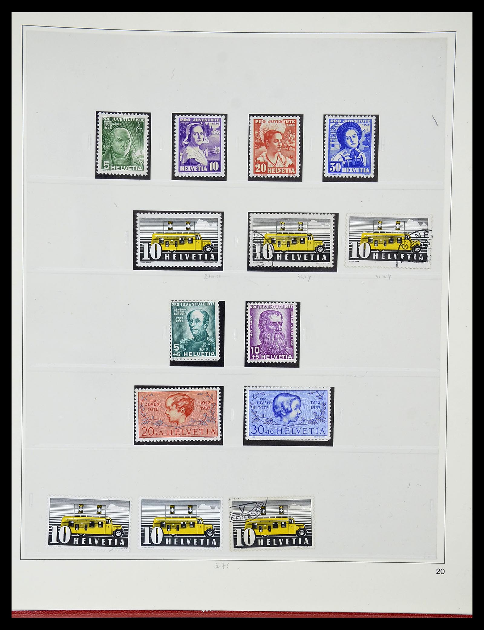 34655 037 - Stamp Collection 34655 Switzerland 1847-1964.