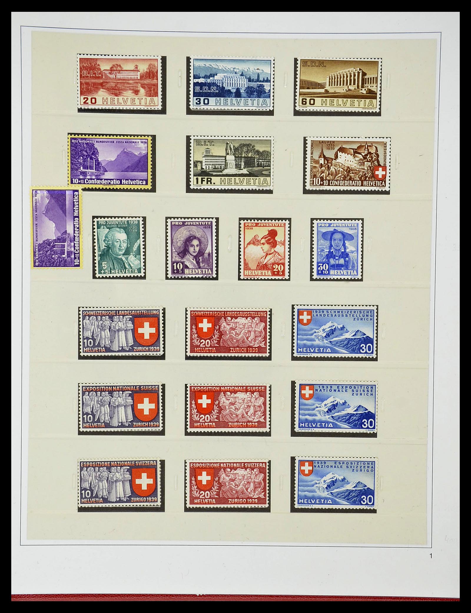 34655 039 - Postzegelverzameling 34655 Zwitserland 1847-1964.