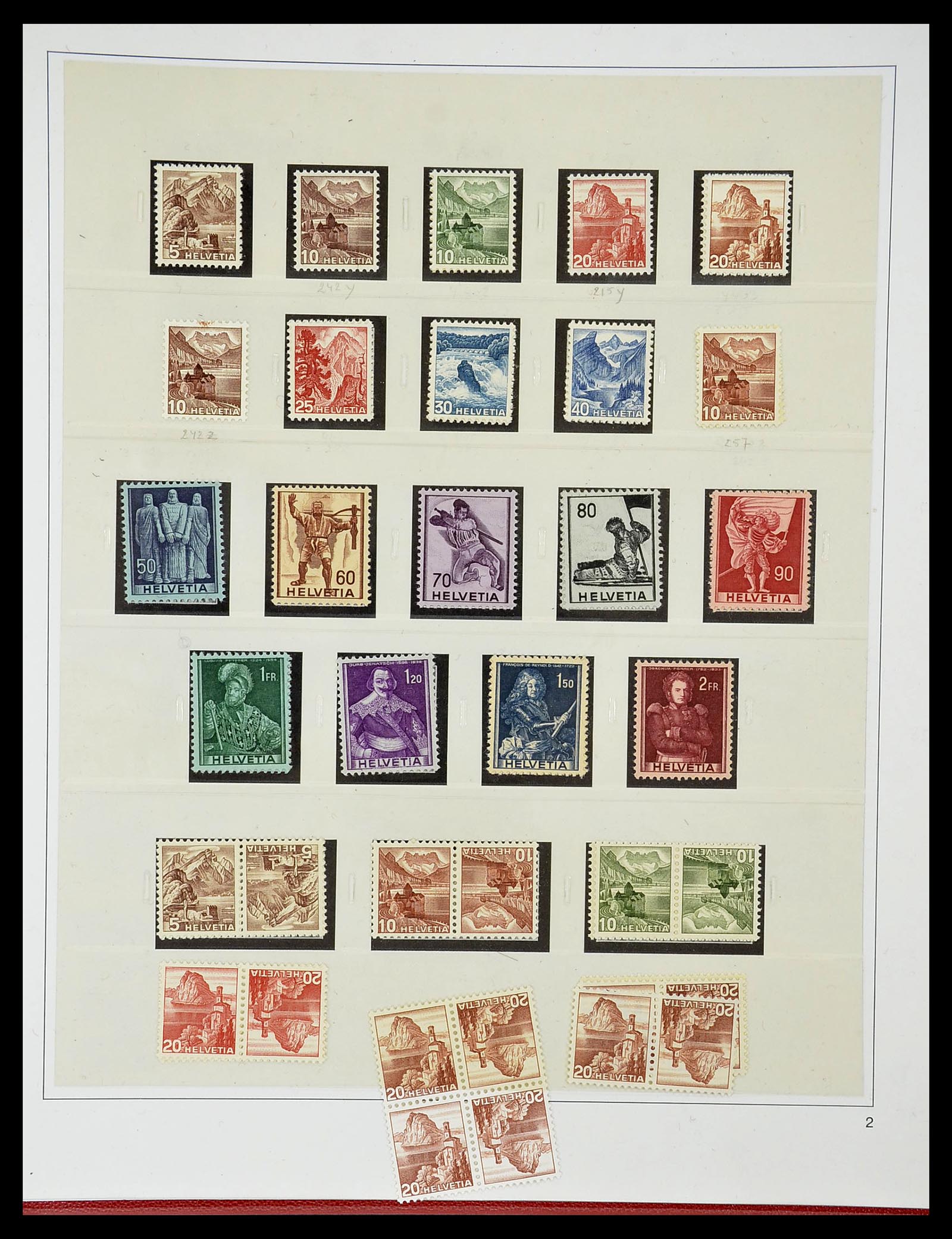 34655 040 - Postzegelverzameling 34655 Zwitserland 1847-1964.