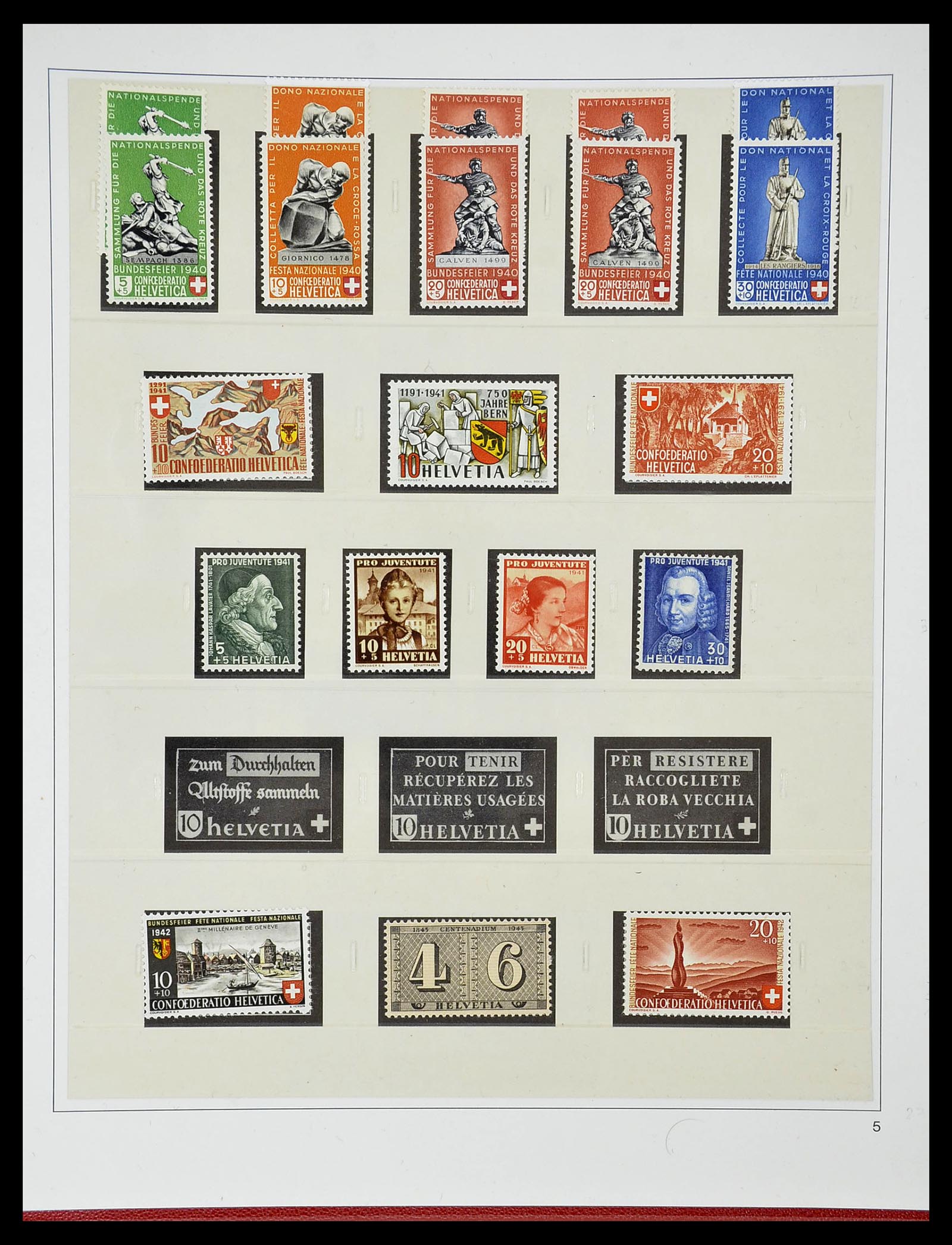 34655 047 - Stamp Collection 34655 Switzerland 1847-1964.