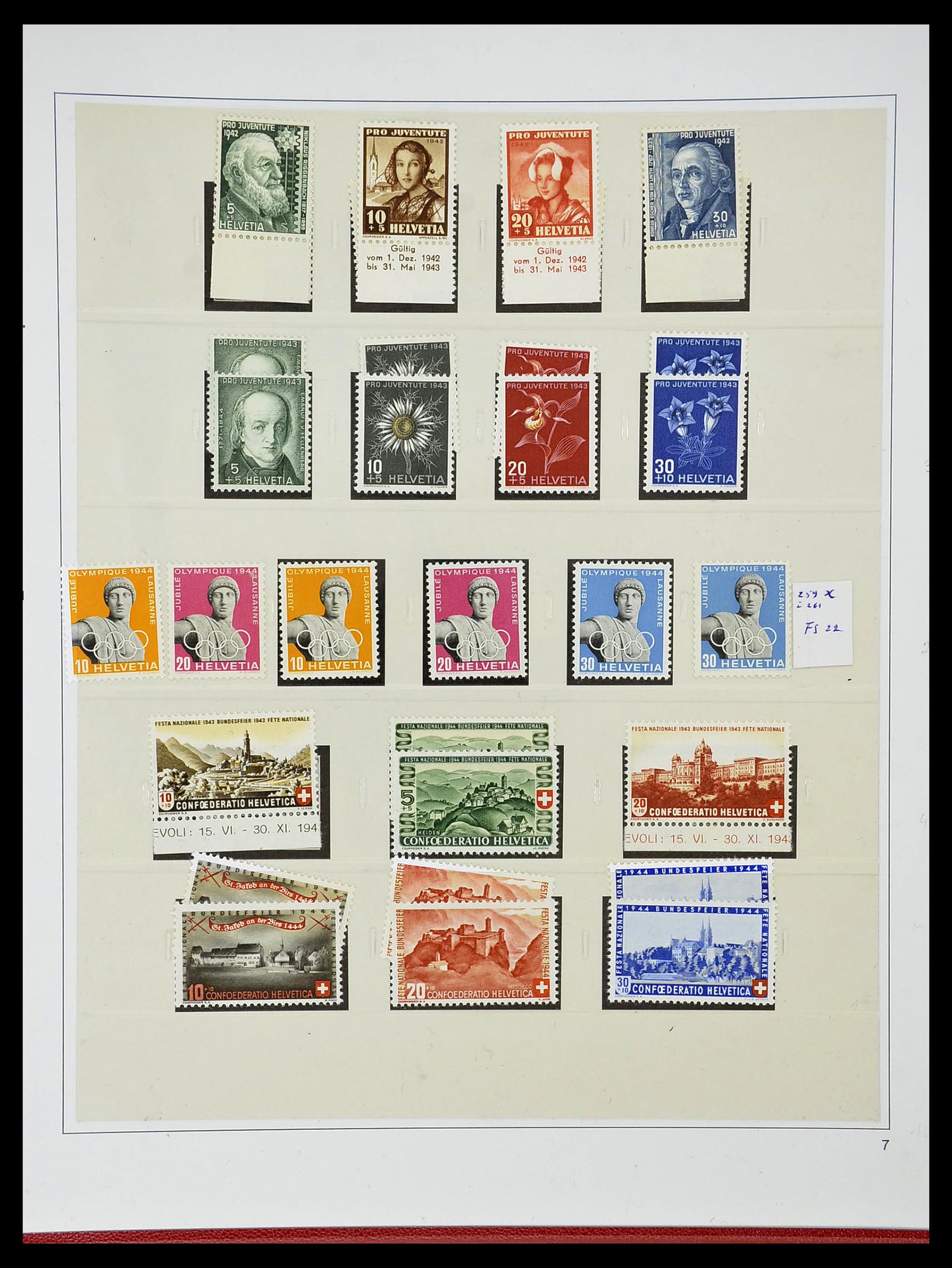 34655 050 - Postzegelverzameling 34655 Zwitserland 1847-1964.